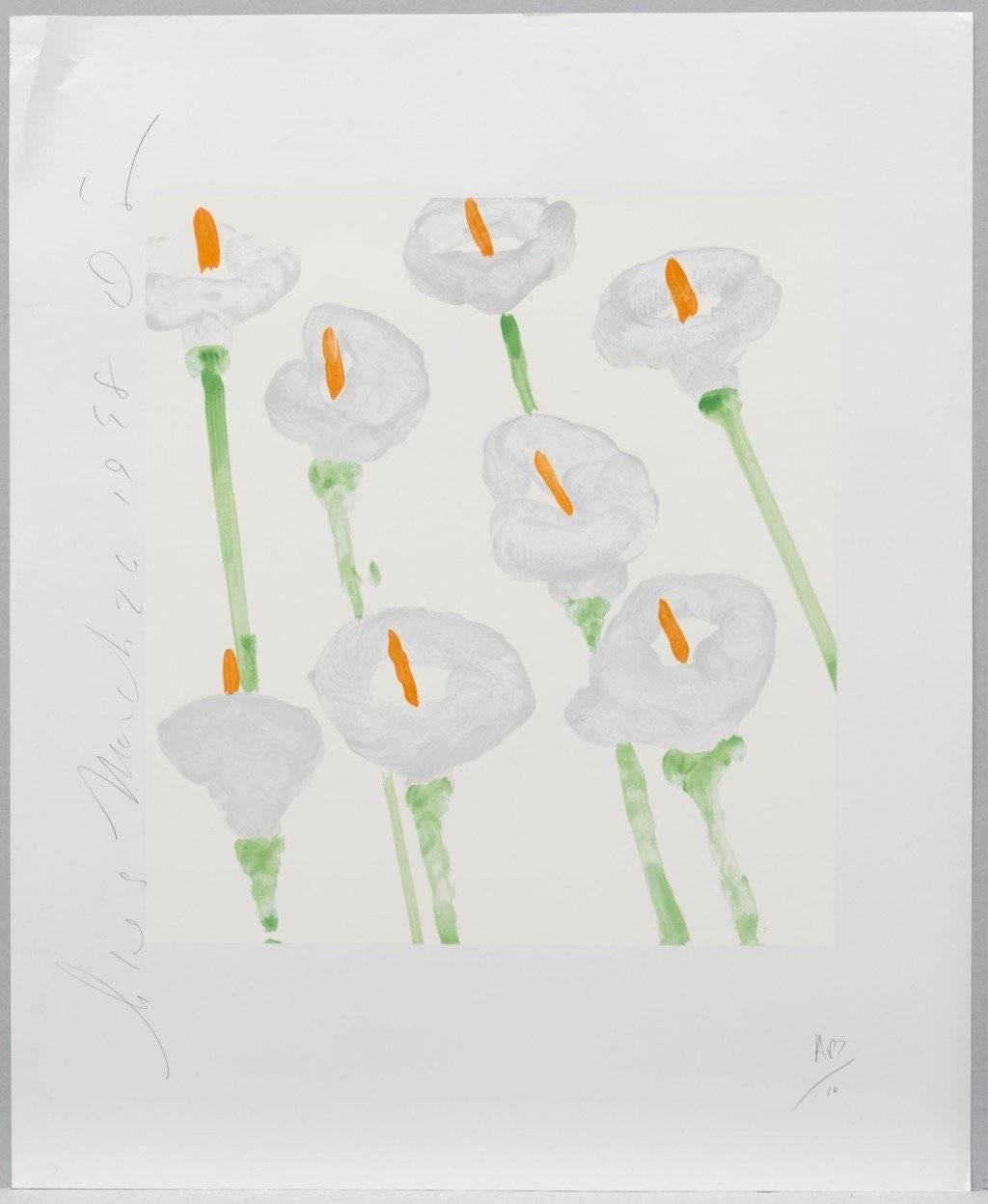 Donald Sultan Abstract Print - Lilies