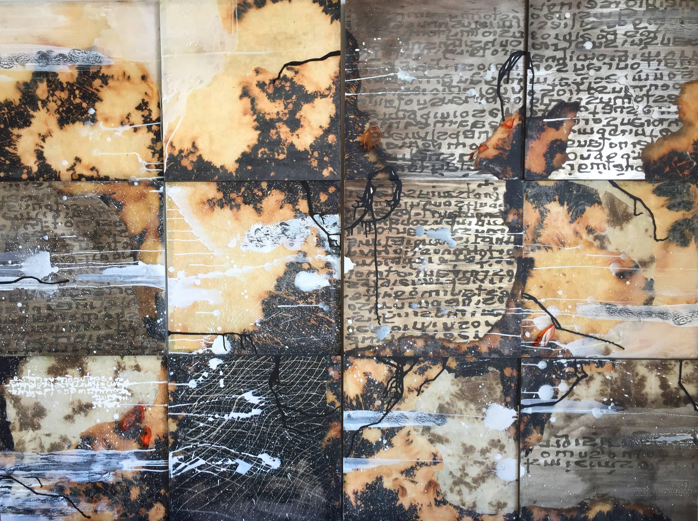 L'Automne - Abstract Mixed Media Art by Claudia Meyer