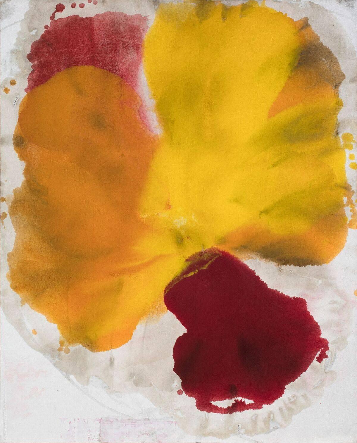 Dirk De Bruycker Abstract Painting - Cadmium Blossom