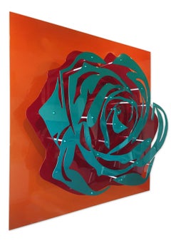 Candy Rose - Blue on Orange - COMMISSION ONLY