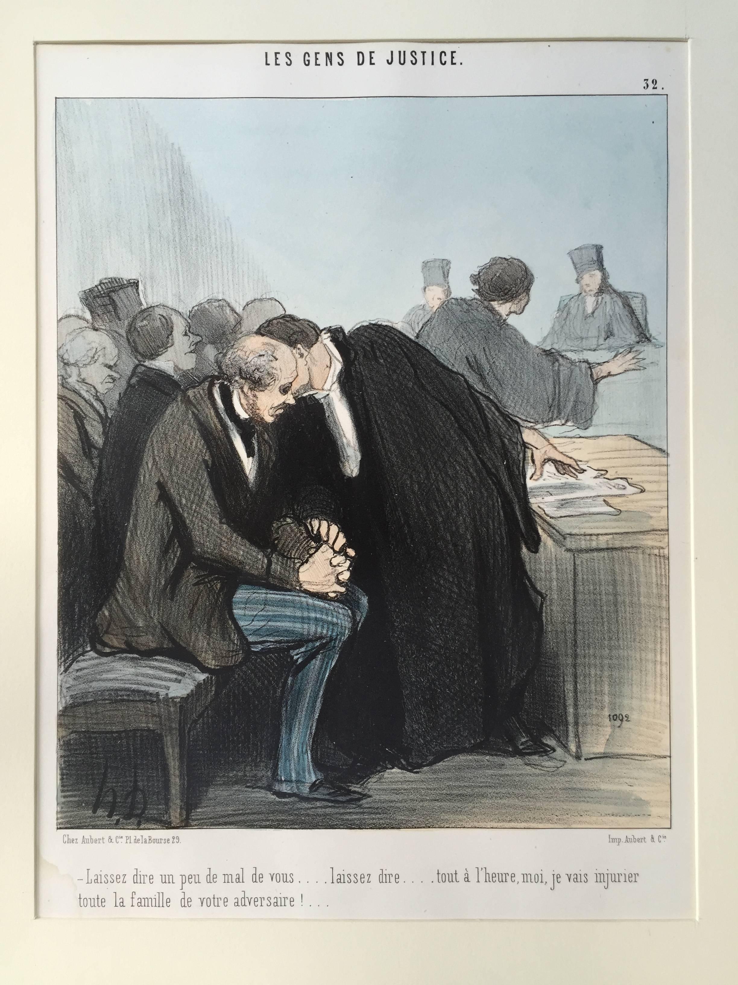 Les Gens de Justice  - Print by Honoré Daumier
