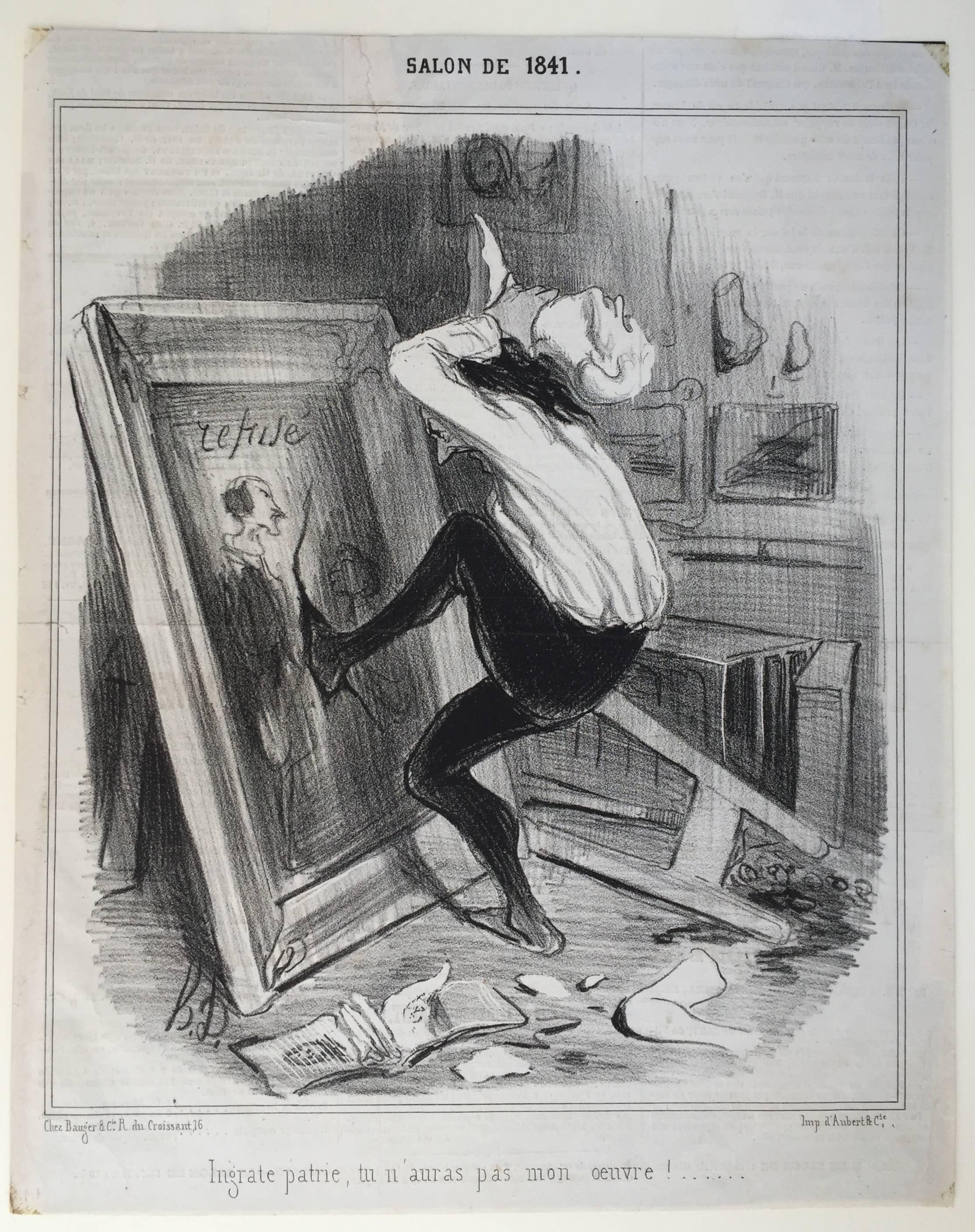 REFUSED BY THE SALON - Print by Honoré Daumier