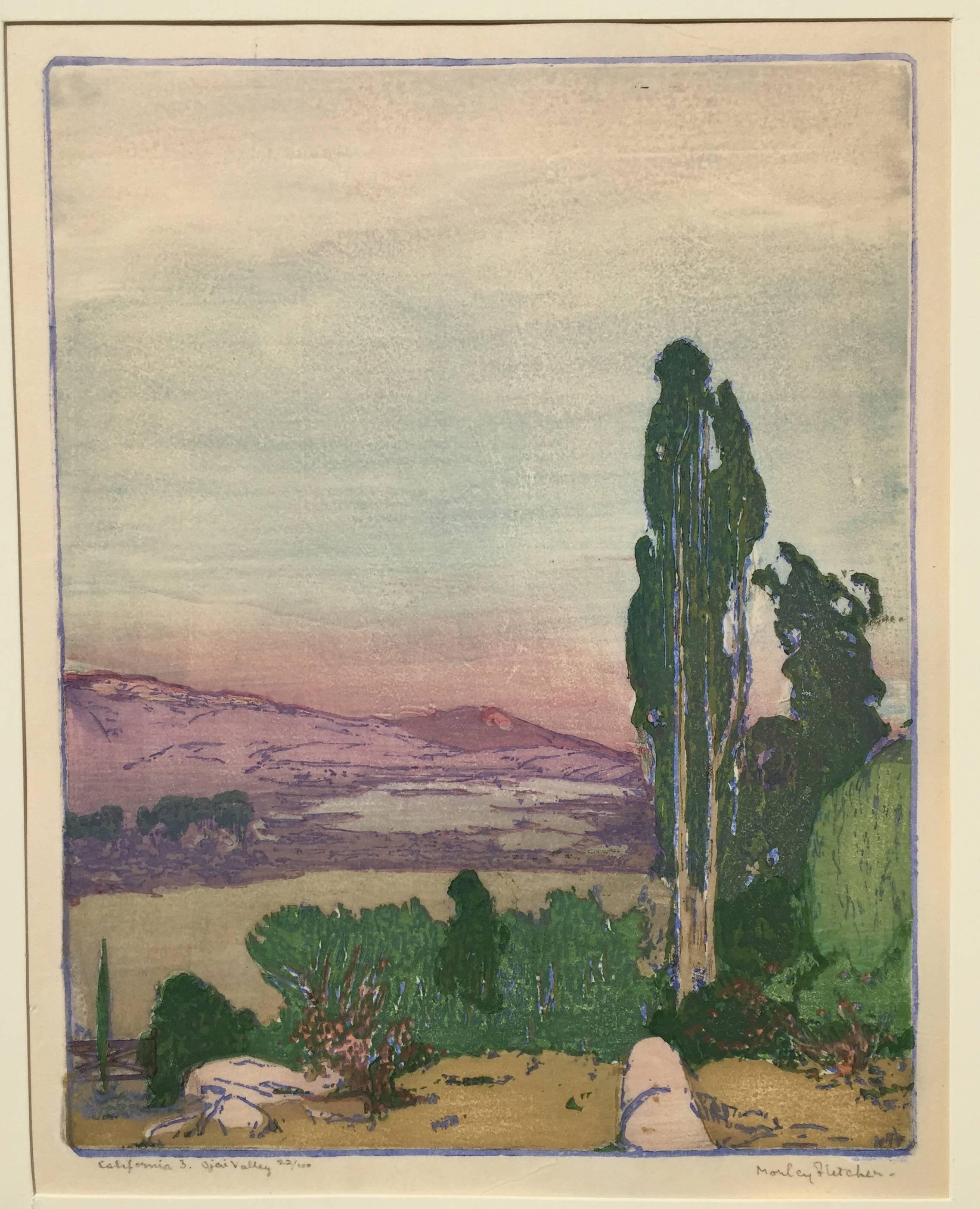 Frank Morley Fletcher Landscape Print - California - 3 - Ojai Valley