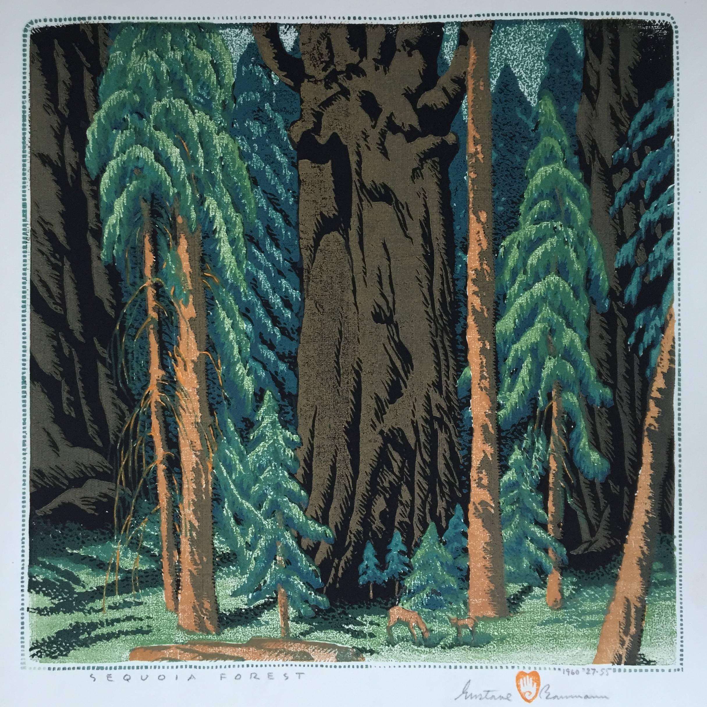 Gustave Baumann Landscape Print �– Sequoia-Wald
