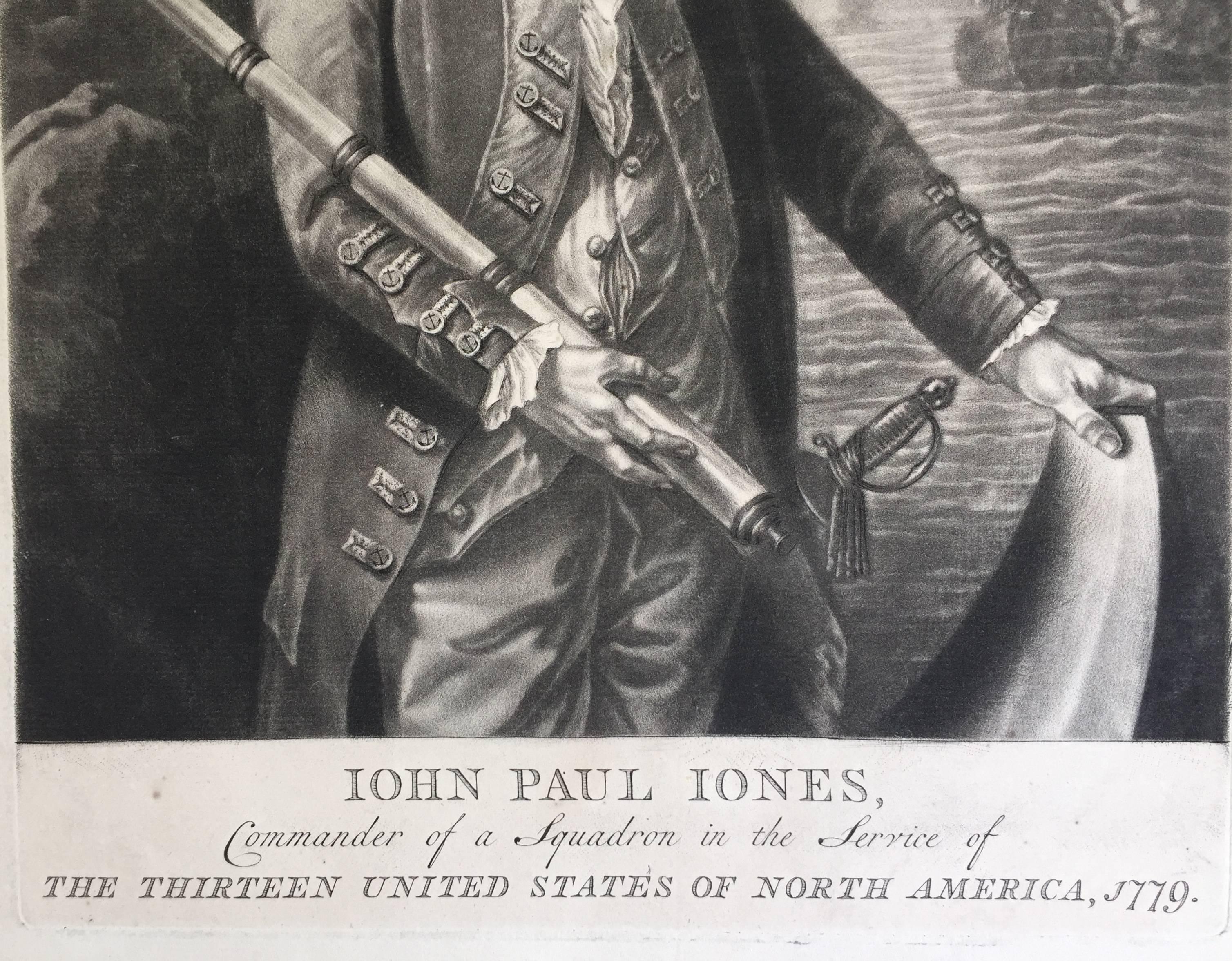 John Paul Jones - Commandant d'un escadron  -  13 Colonies des États-Unis...  - Gris Print par Unknown