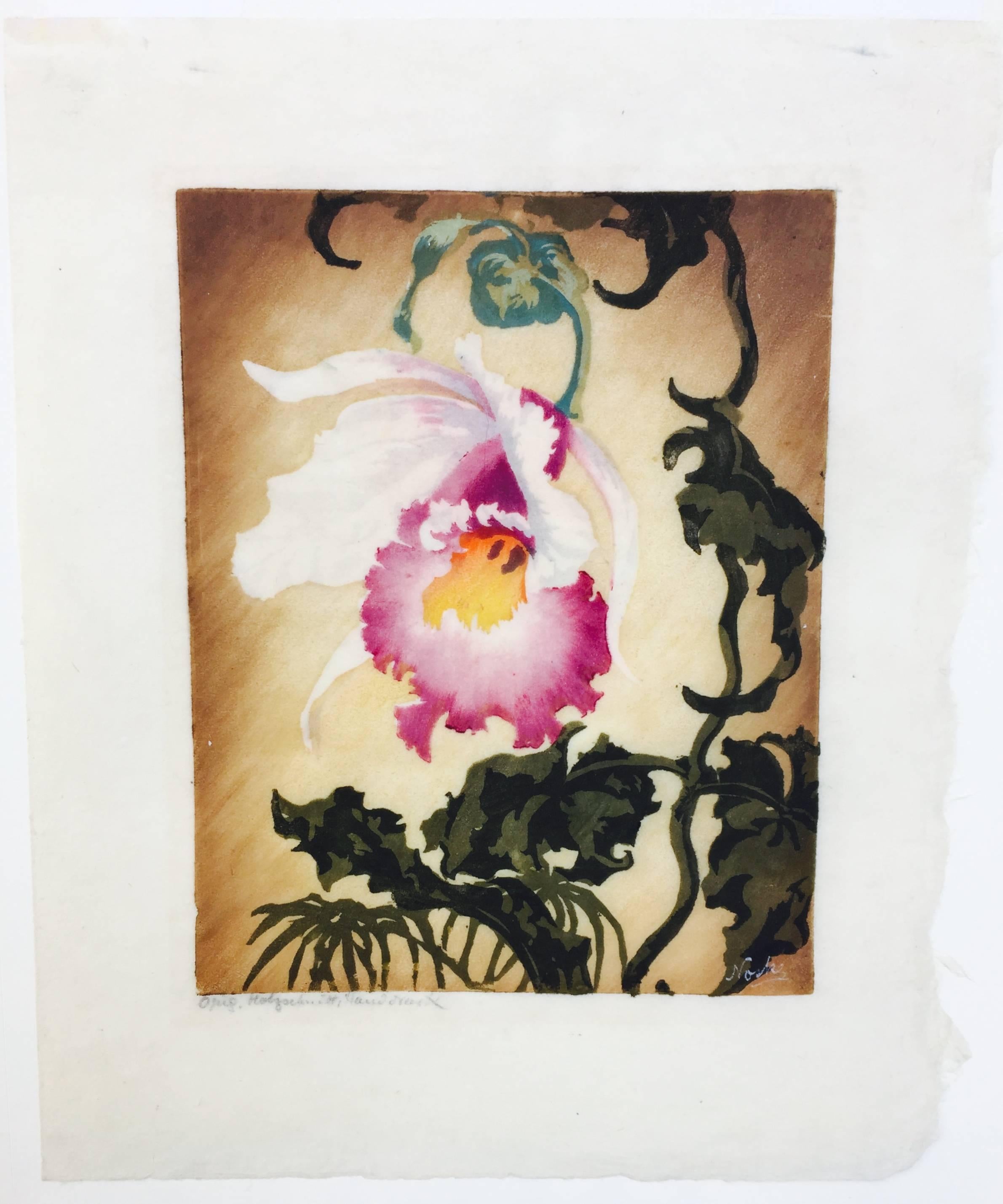 Blumen ohne Titel (Surrealismus), Print, von Hugo Noske