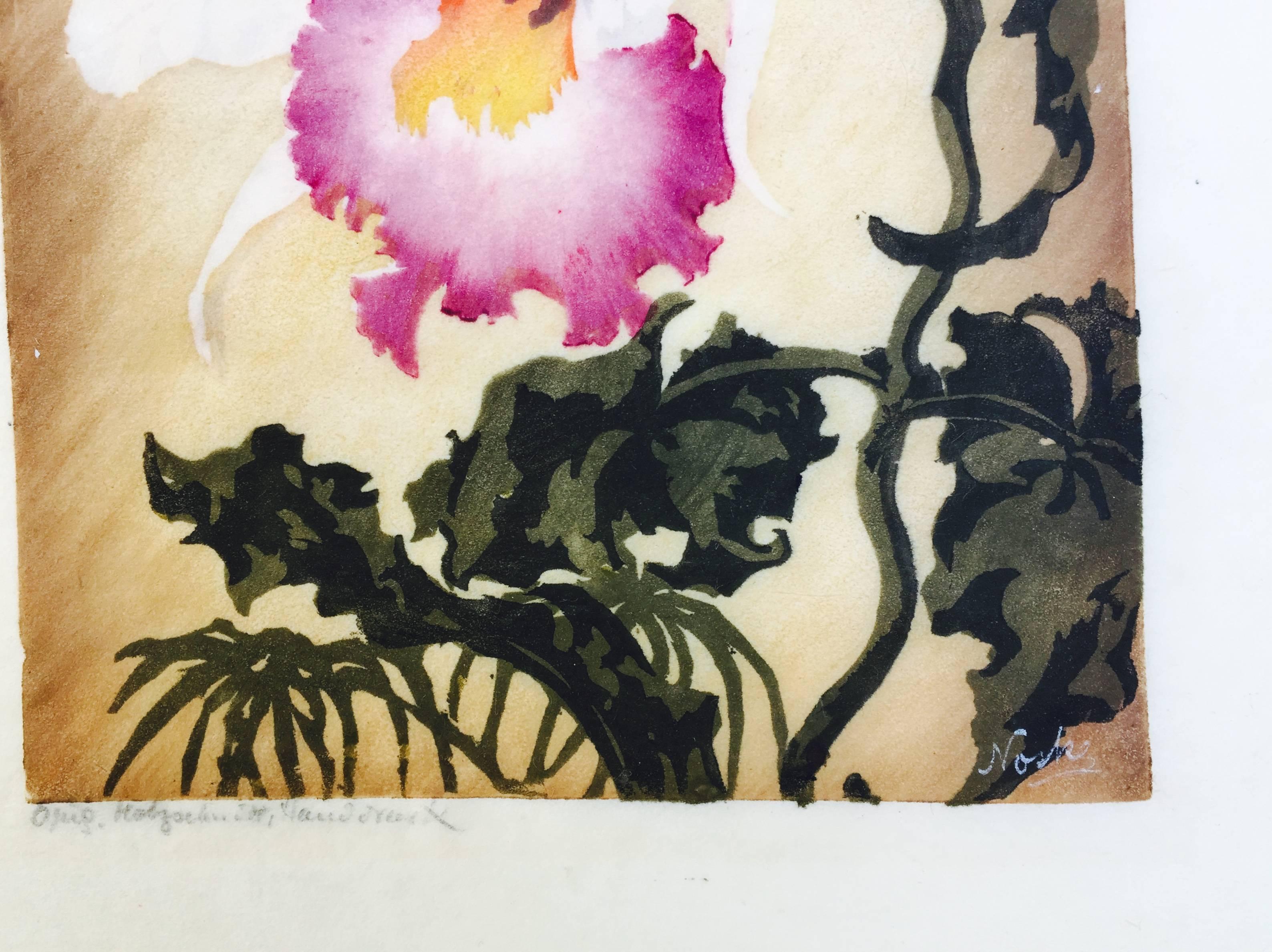 Blumen ohne Titel – Print von Hugo Noske