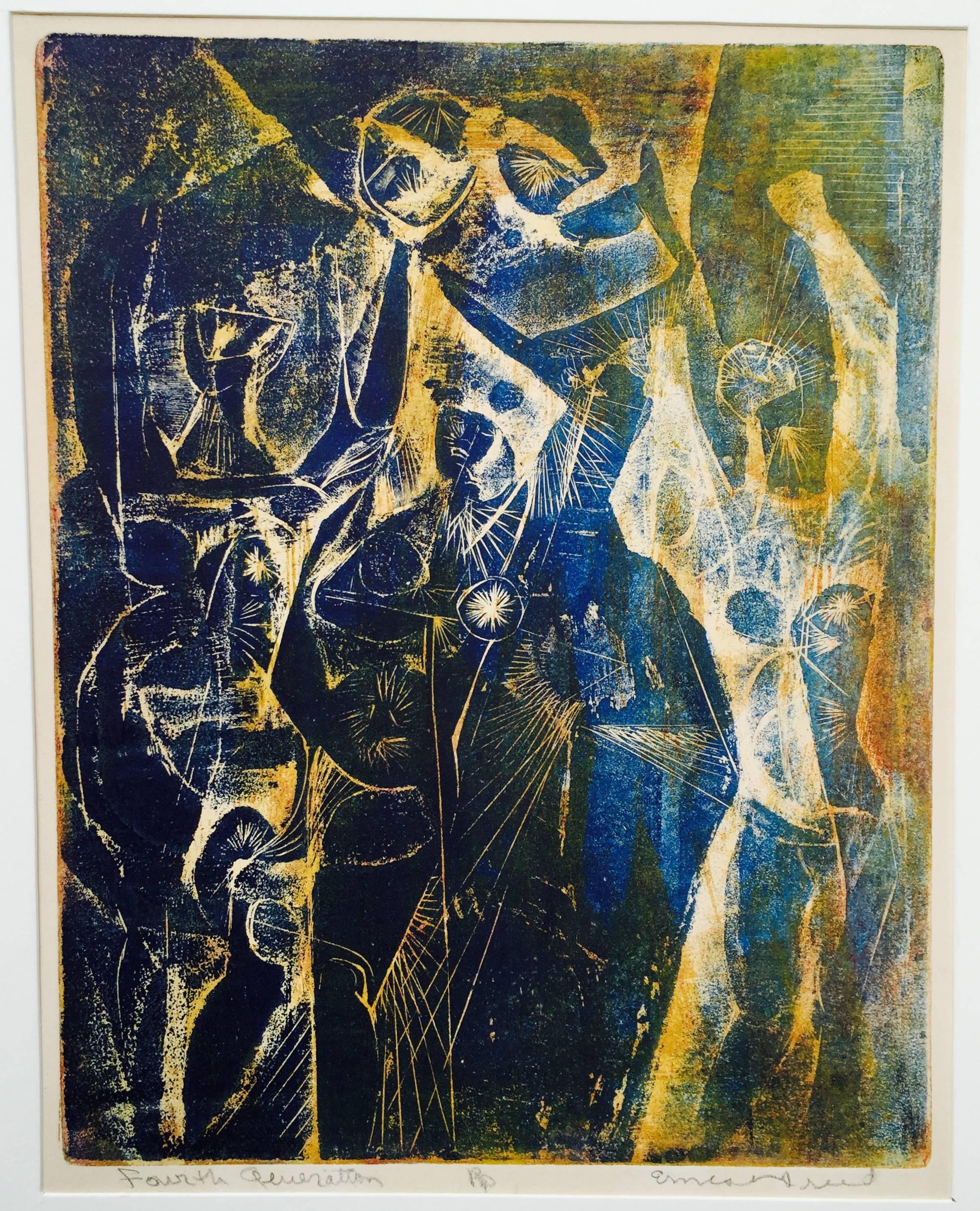 Ernest Freed Abstract Print - FOURTH GENERATION