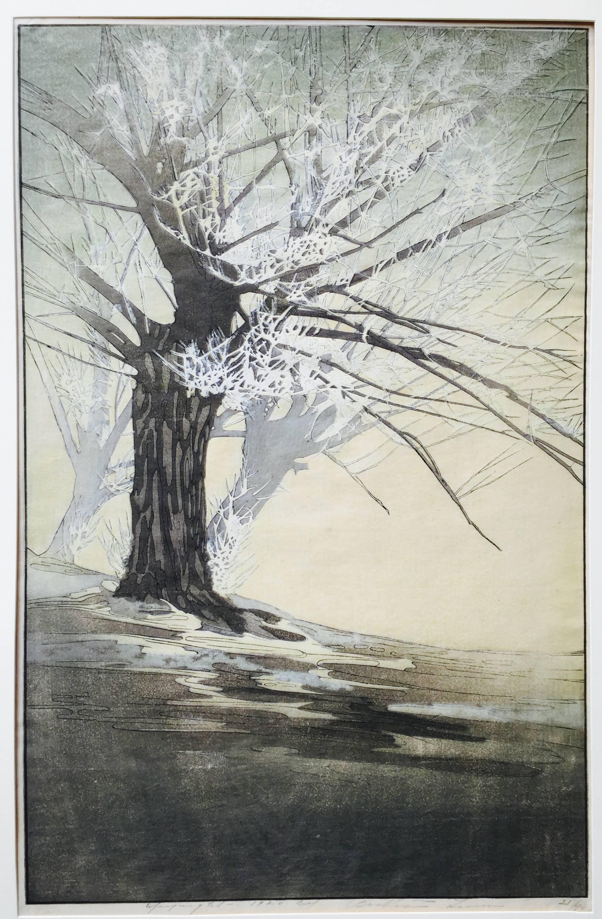 Bertha Boynton Lum Landscape Print - FROST