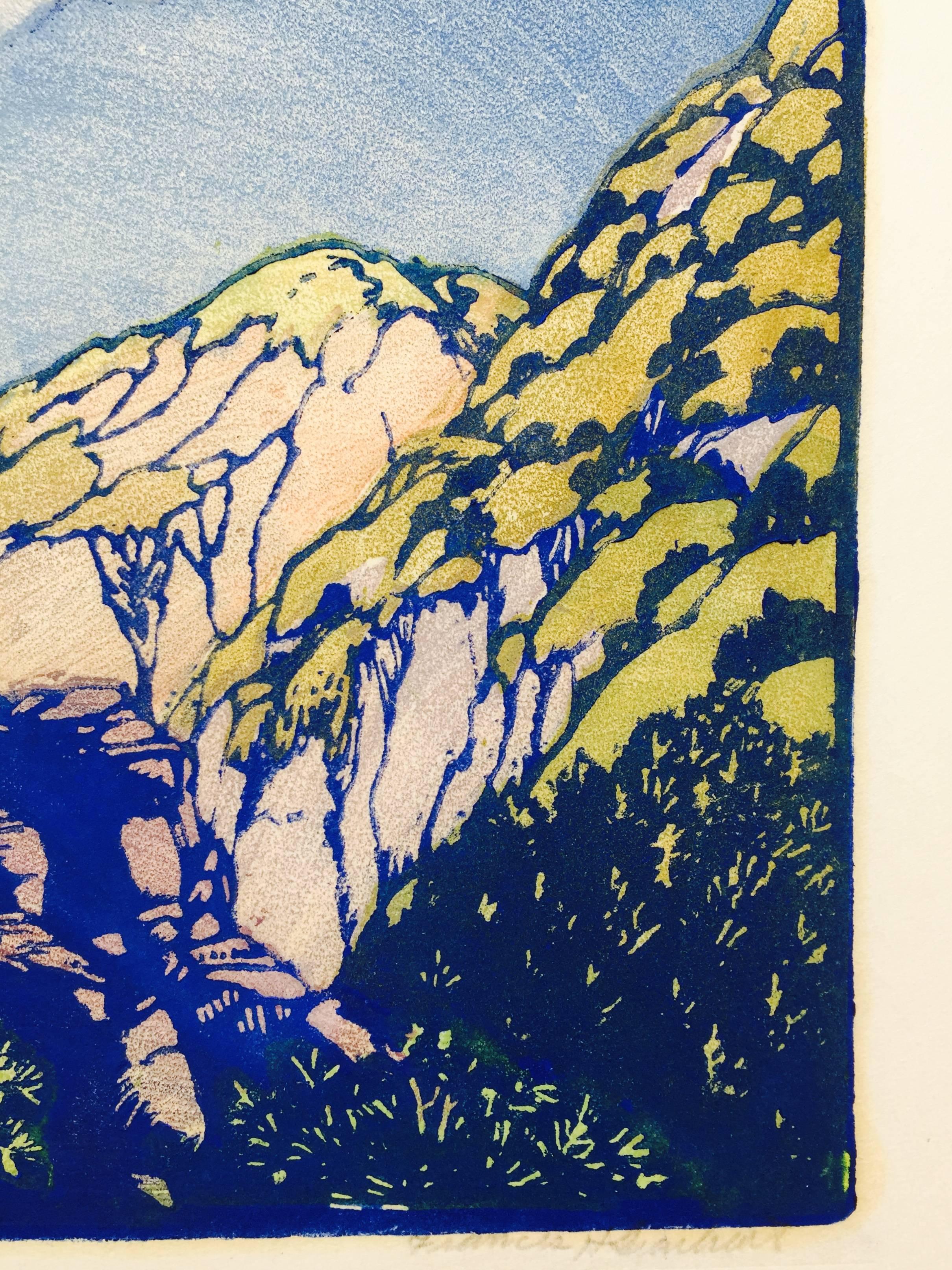 SUN DOWN - American Impressionist Print by Frances H. Gearhart