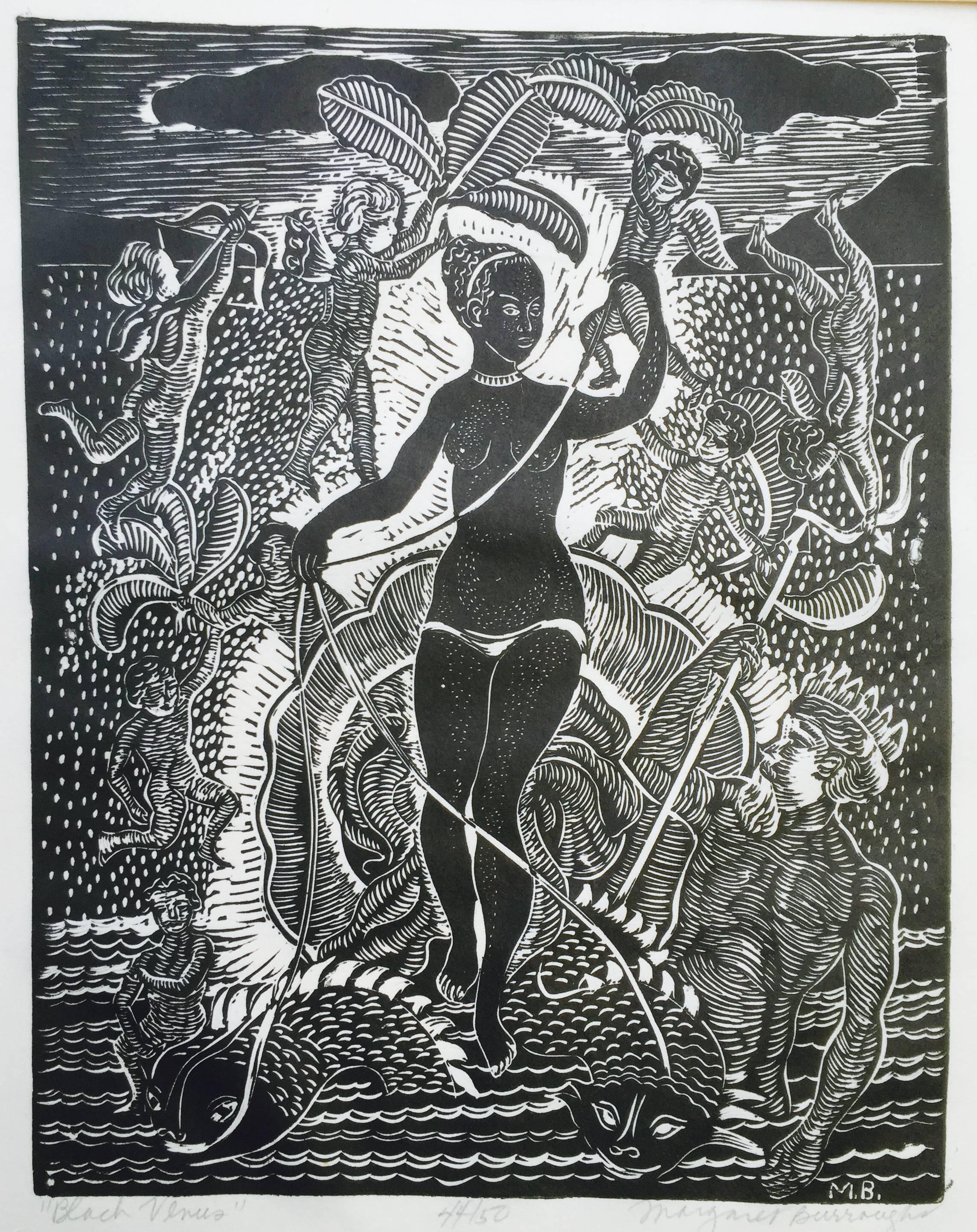 Margaret Taylor Goss Burroughs Figurative Print - BLACK VENUS
