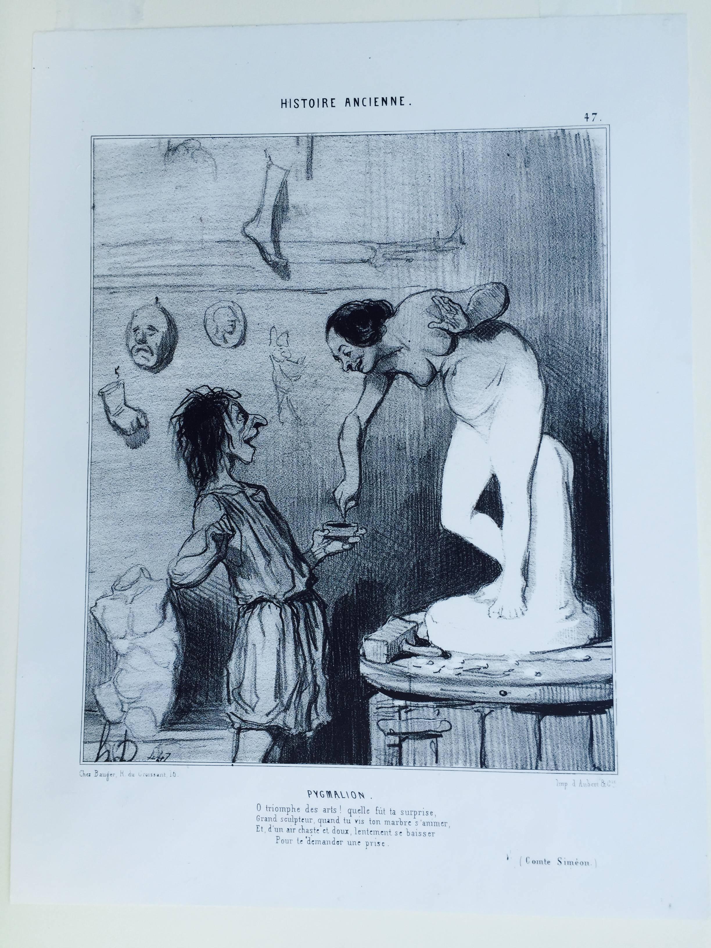 PYGMALION - Print by Honoré Daumier
