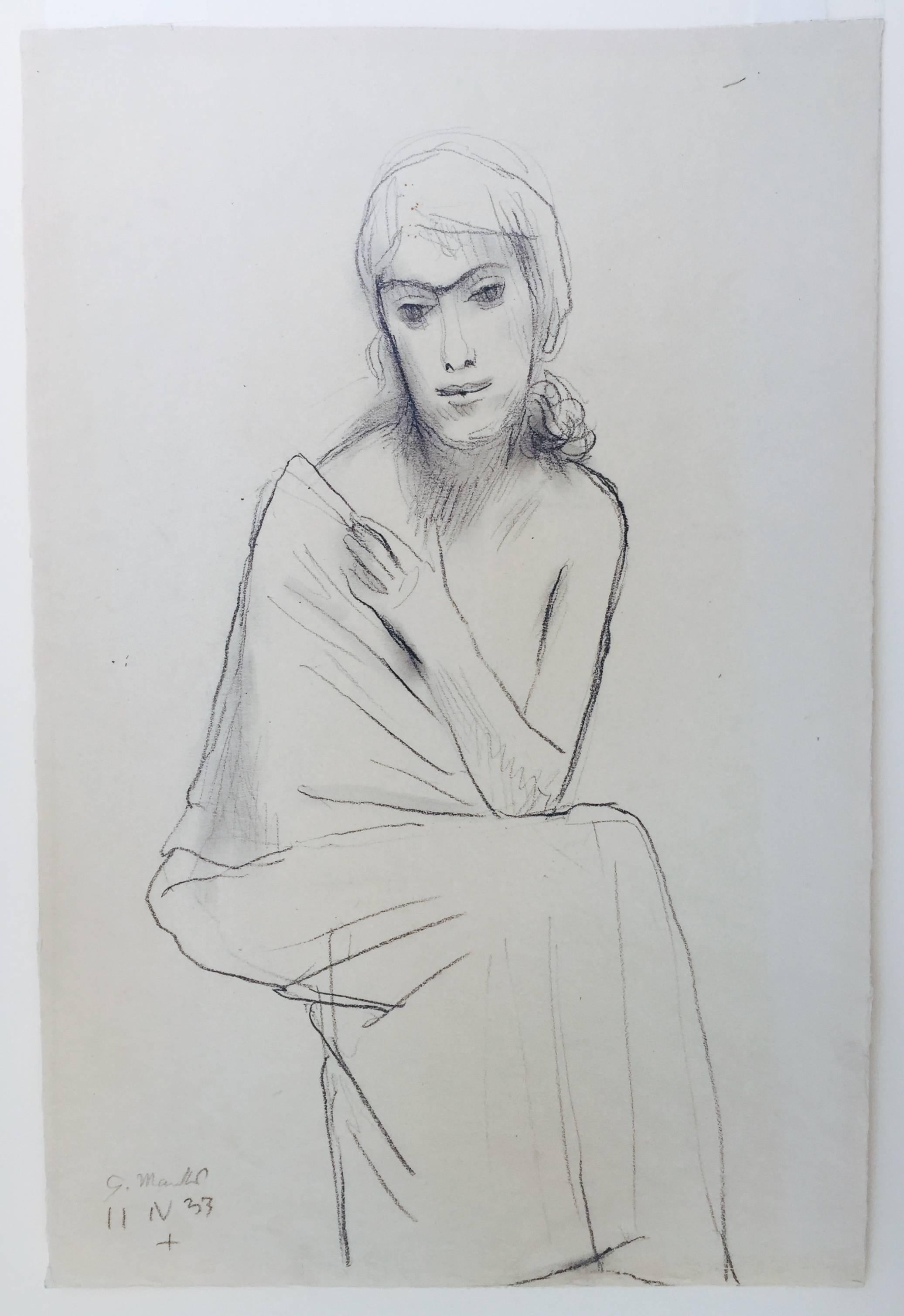 UNTITled - Femme Sandale avec TOGA - Art de Gerhard Marcks