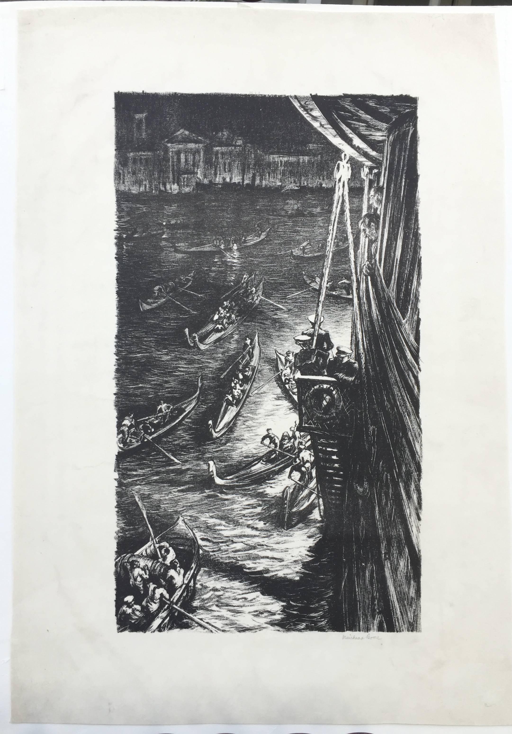 MIDNIGHT IN VENICE - Print by Sir Muirhead Bone