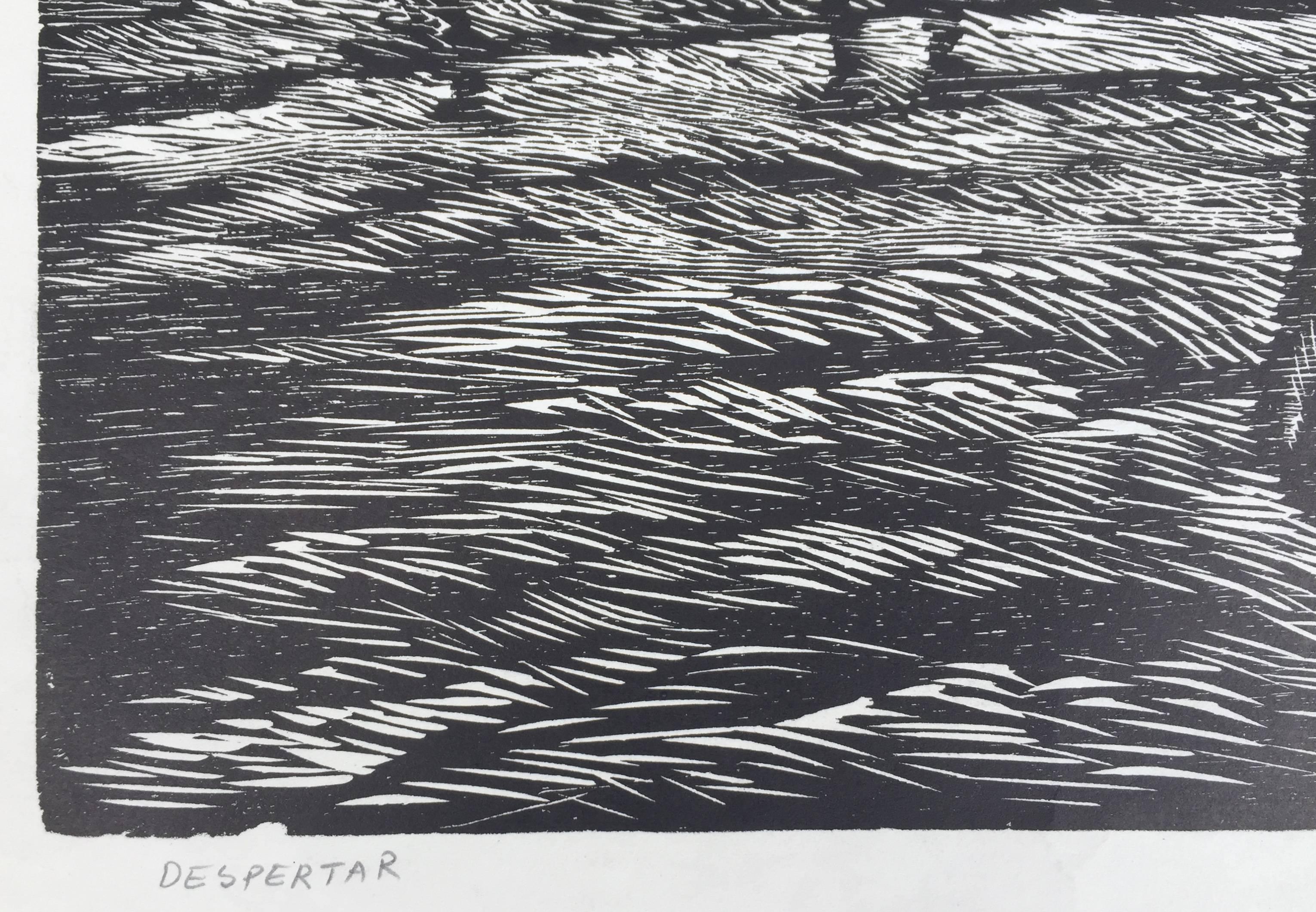 LINOCUT MEXICANO TAMAÑO CARTEL - DESPERTAR - Print de Adolfo Mexiac