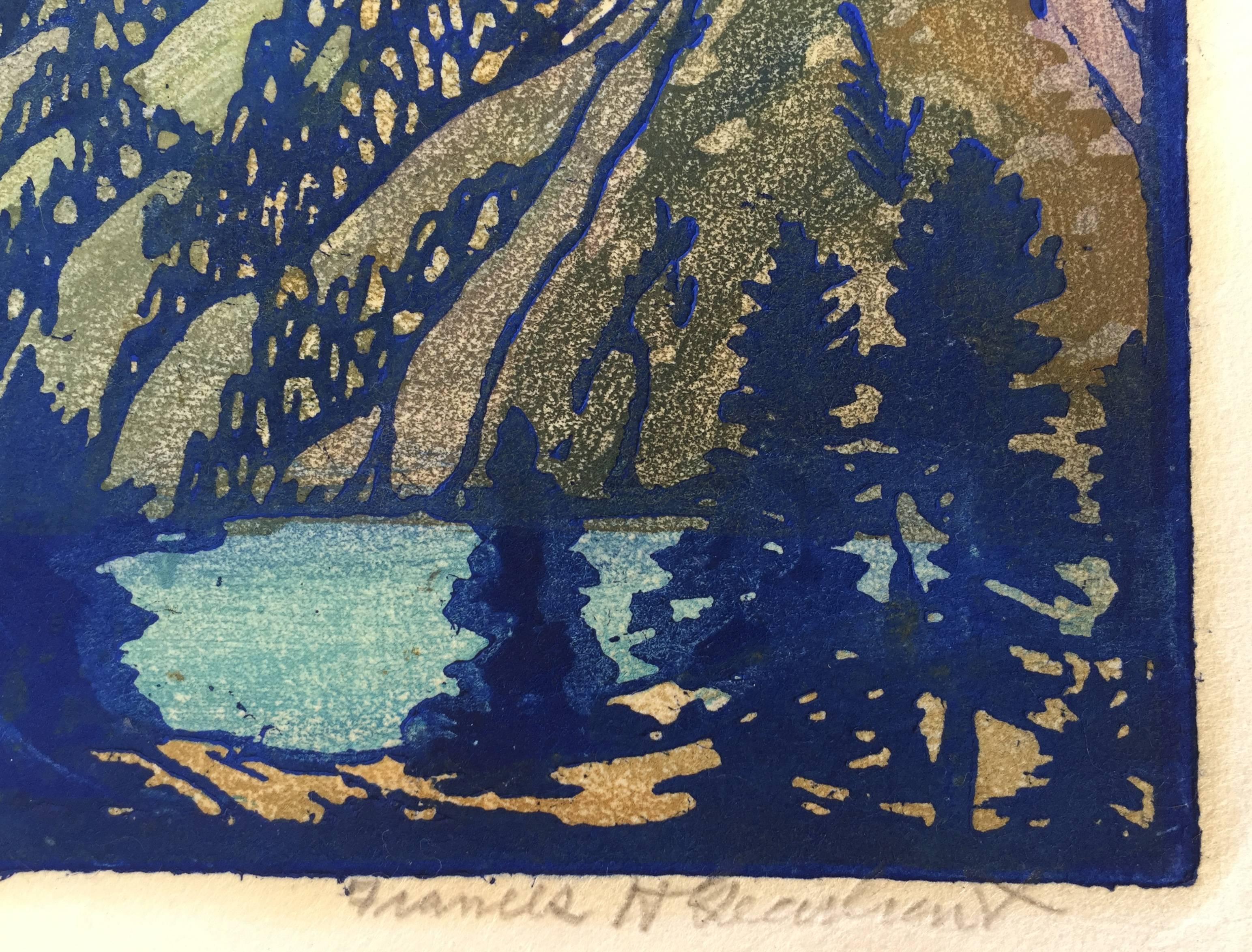 LONELY SIERRA (Amerikanischer Impressionismus), Print, von Frances H. Gearhart