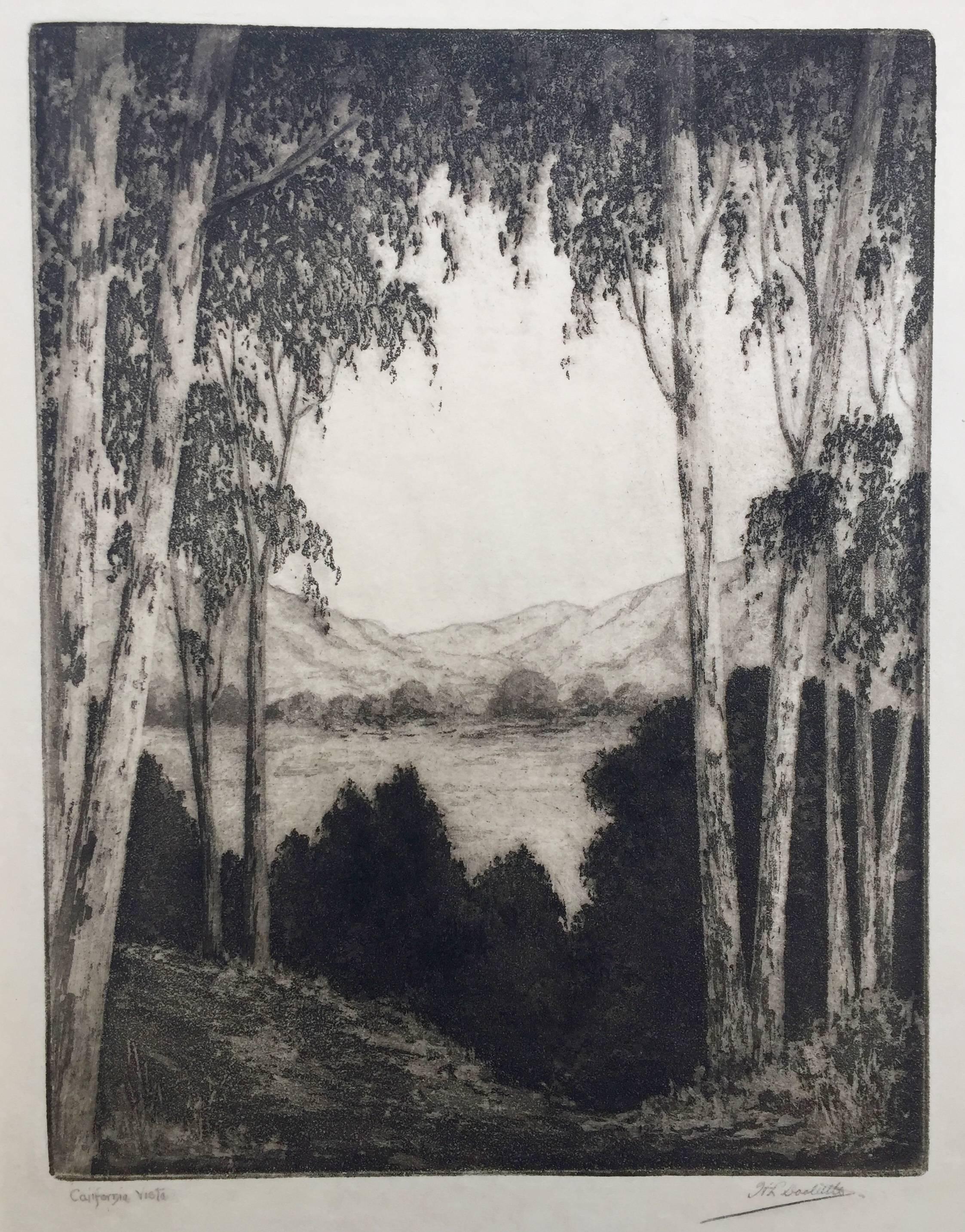 Harold Lukens Doolittle Figurative Print – CALIFORNIA VISTA