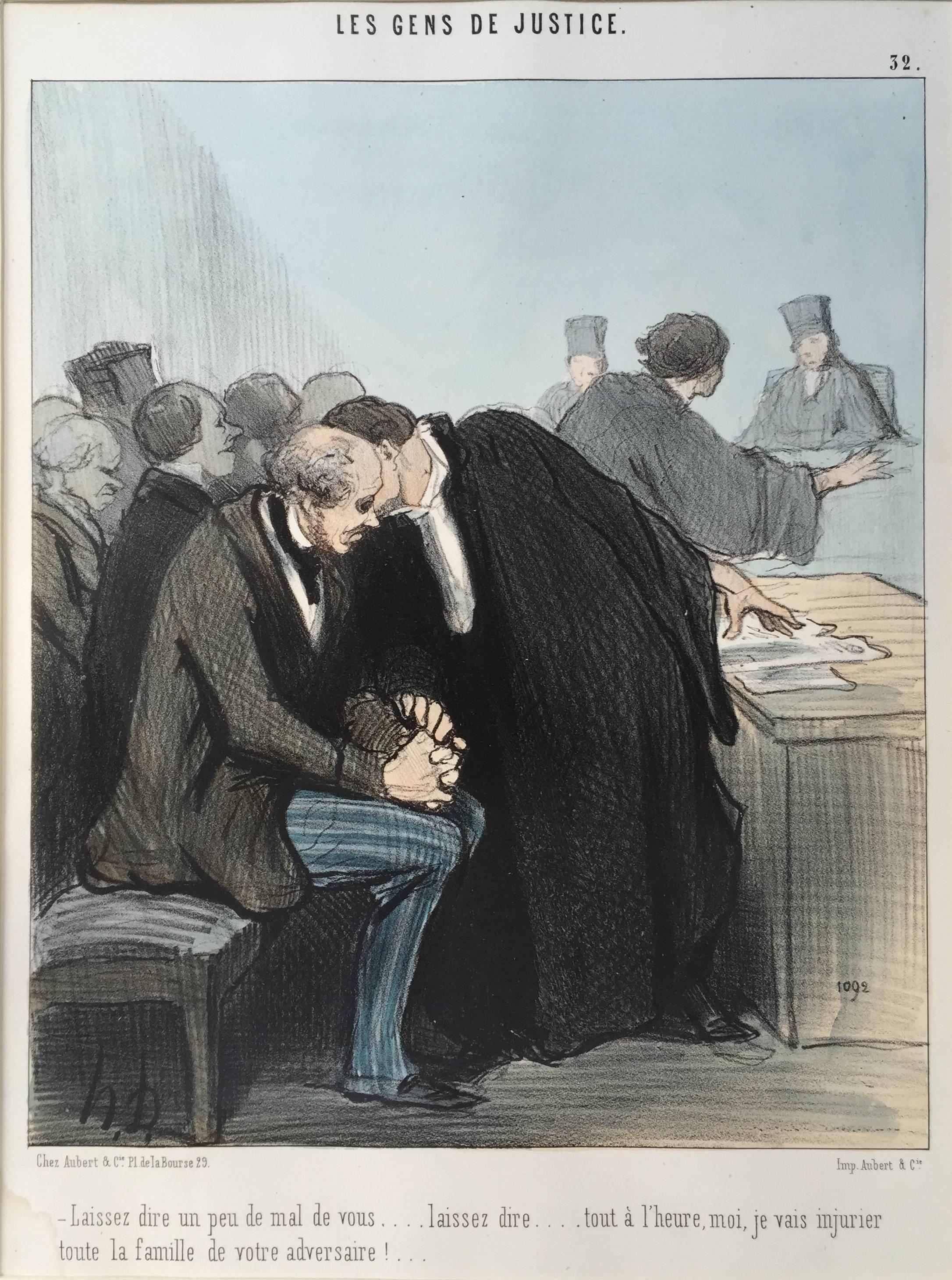Honoré Daumier Interior Print - Les Gens de Justice 
