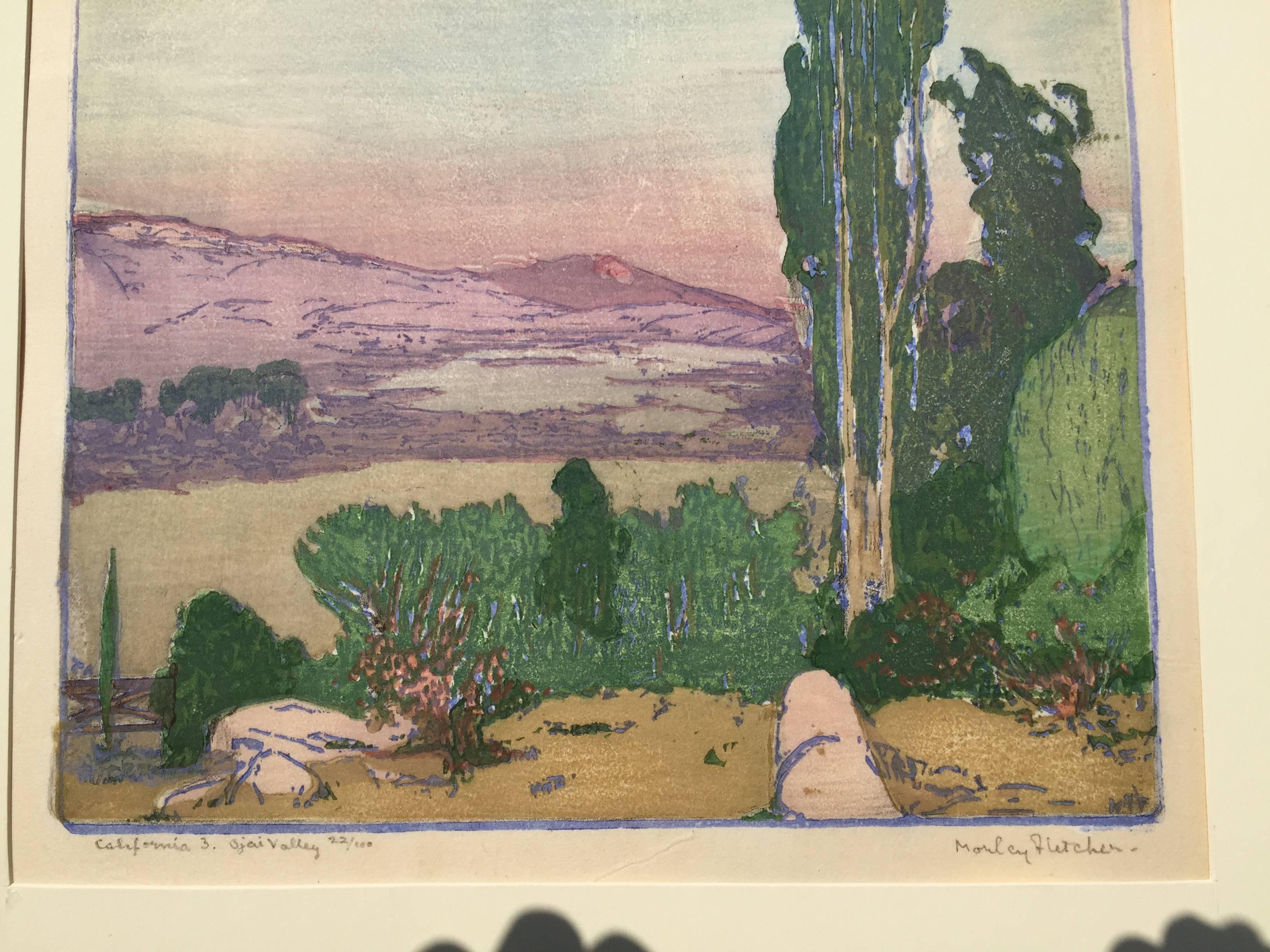 California - 3 - Ojai Valley - American Impressionist Print by Frank Morley Fletcher
