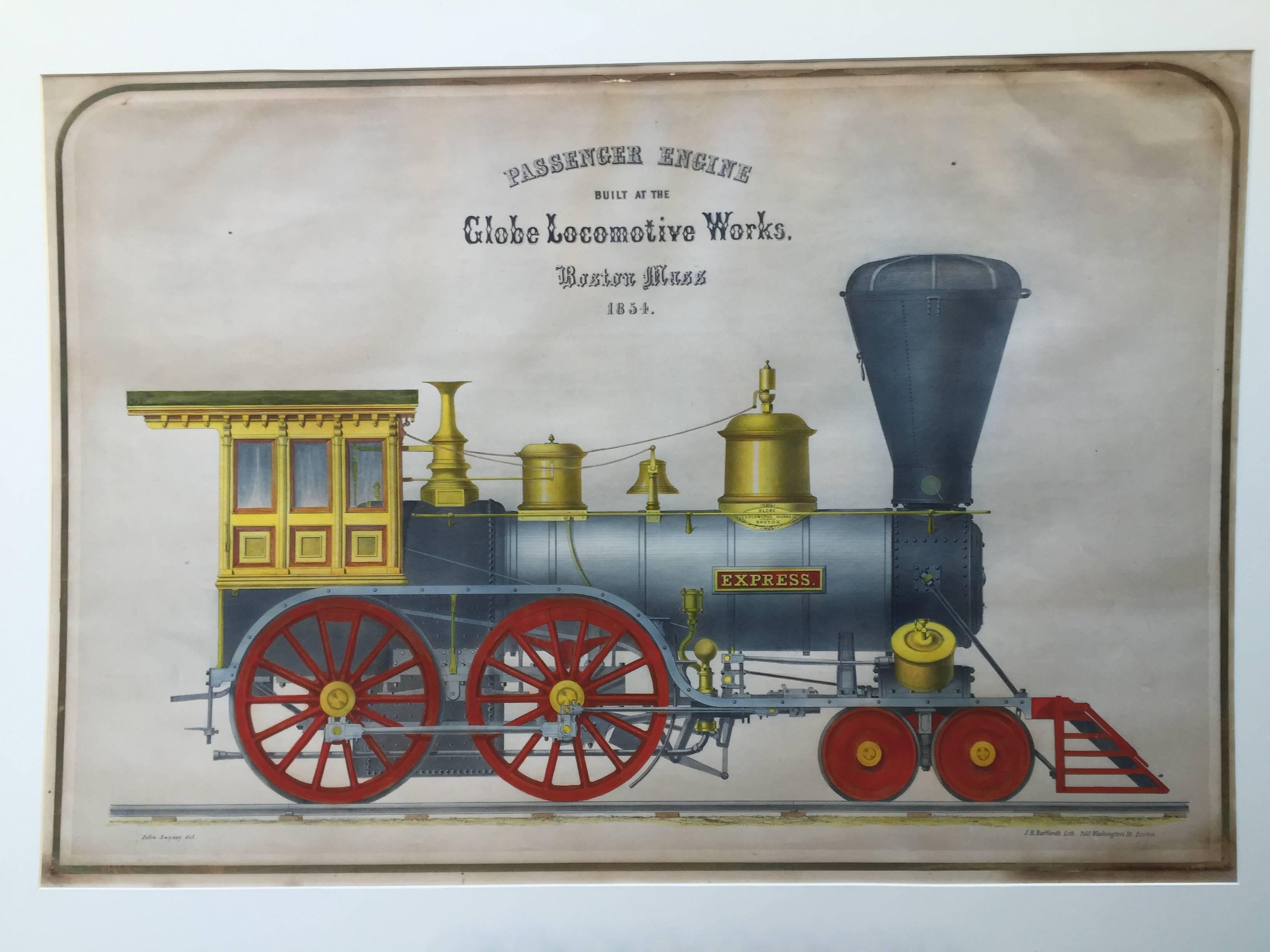 Very large - GLOBE LOCOMOTIVE WORKS - Print by John Swyney