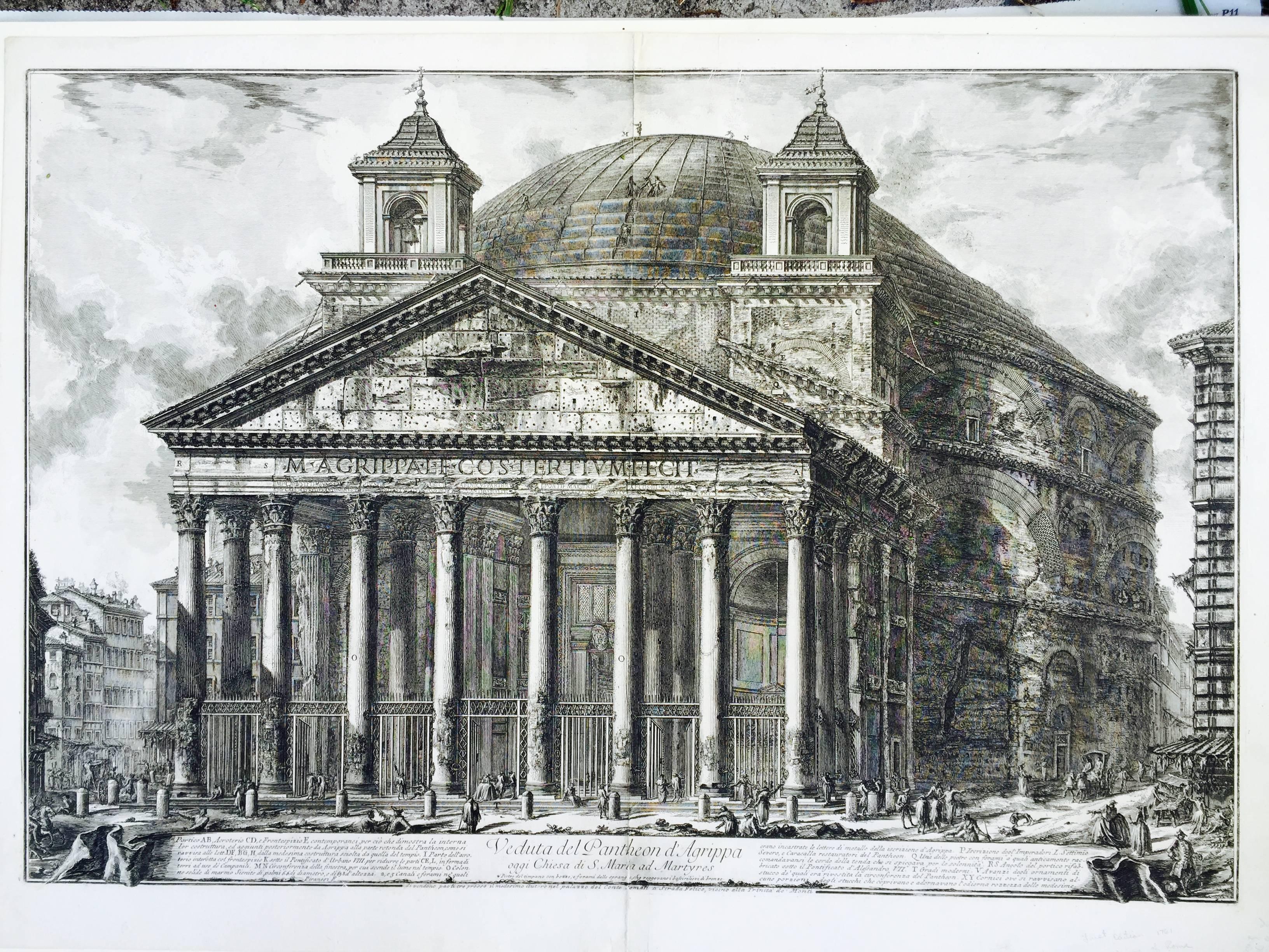 VEDUTA del PANTHEON d'Agrippa... - Print by Giovanni Battista Piranesi