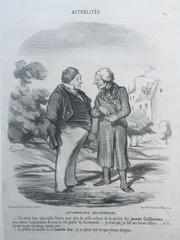 Rare Set of 4 - DAUMIER'S only CALIFORNIA GOLD RUSH Caricatures