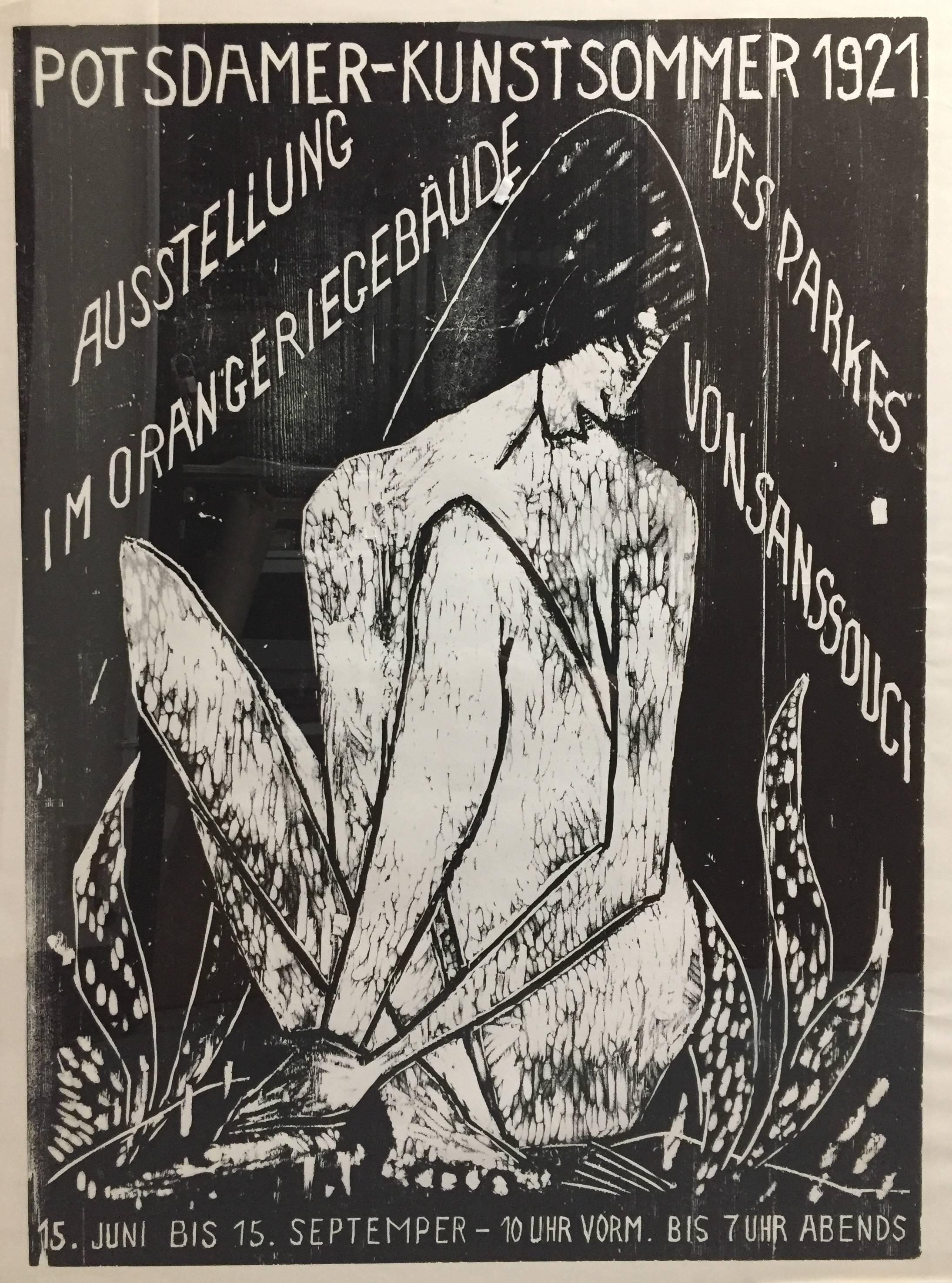 Otto Mueller Figurative Print – SELTENES OTTO MUELLER HOLZSCHNITT POSTER