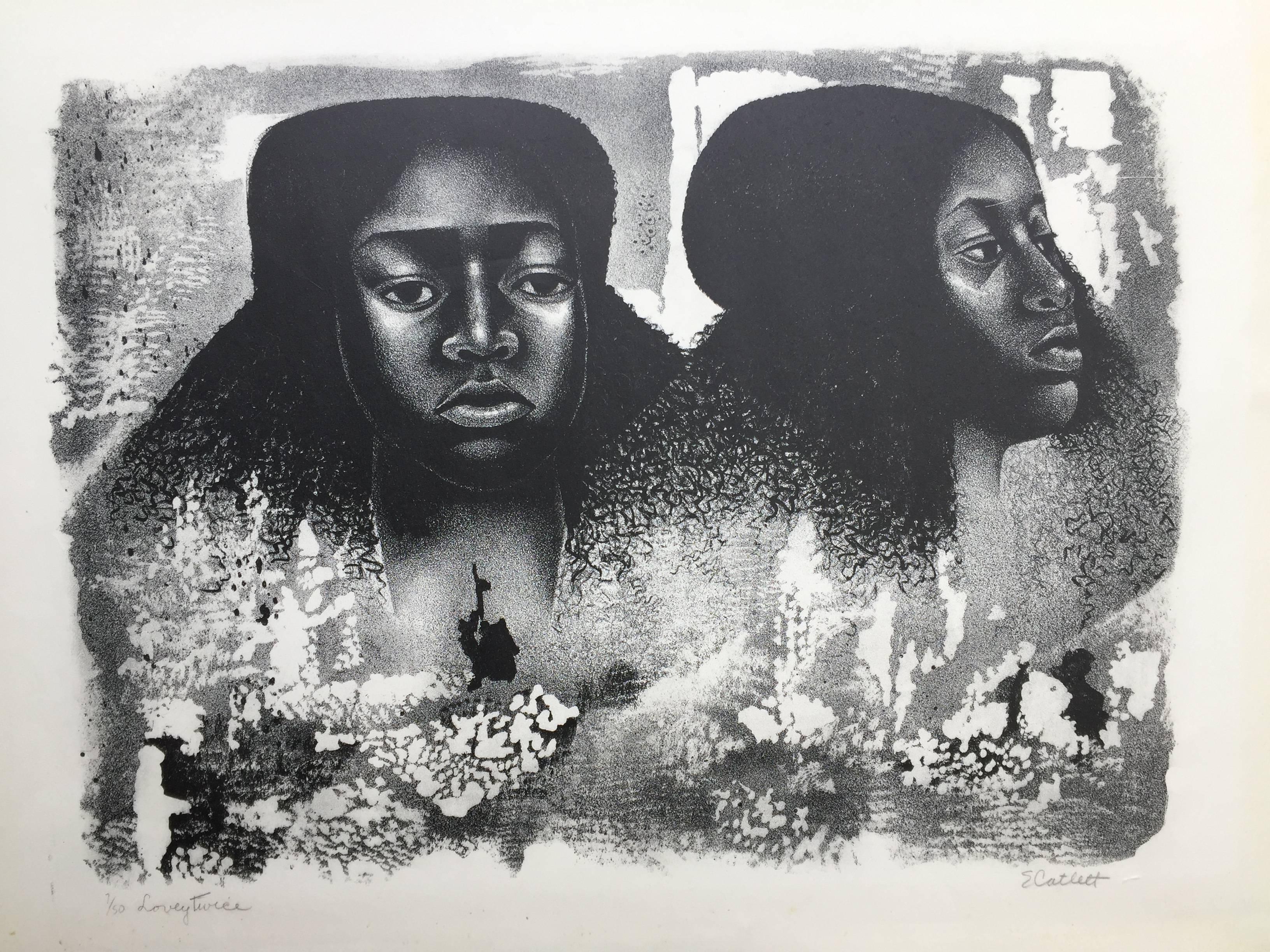 LOVEY TWICE - Print by Elizabeth Catlett