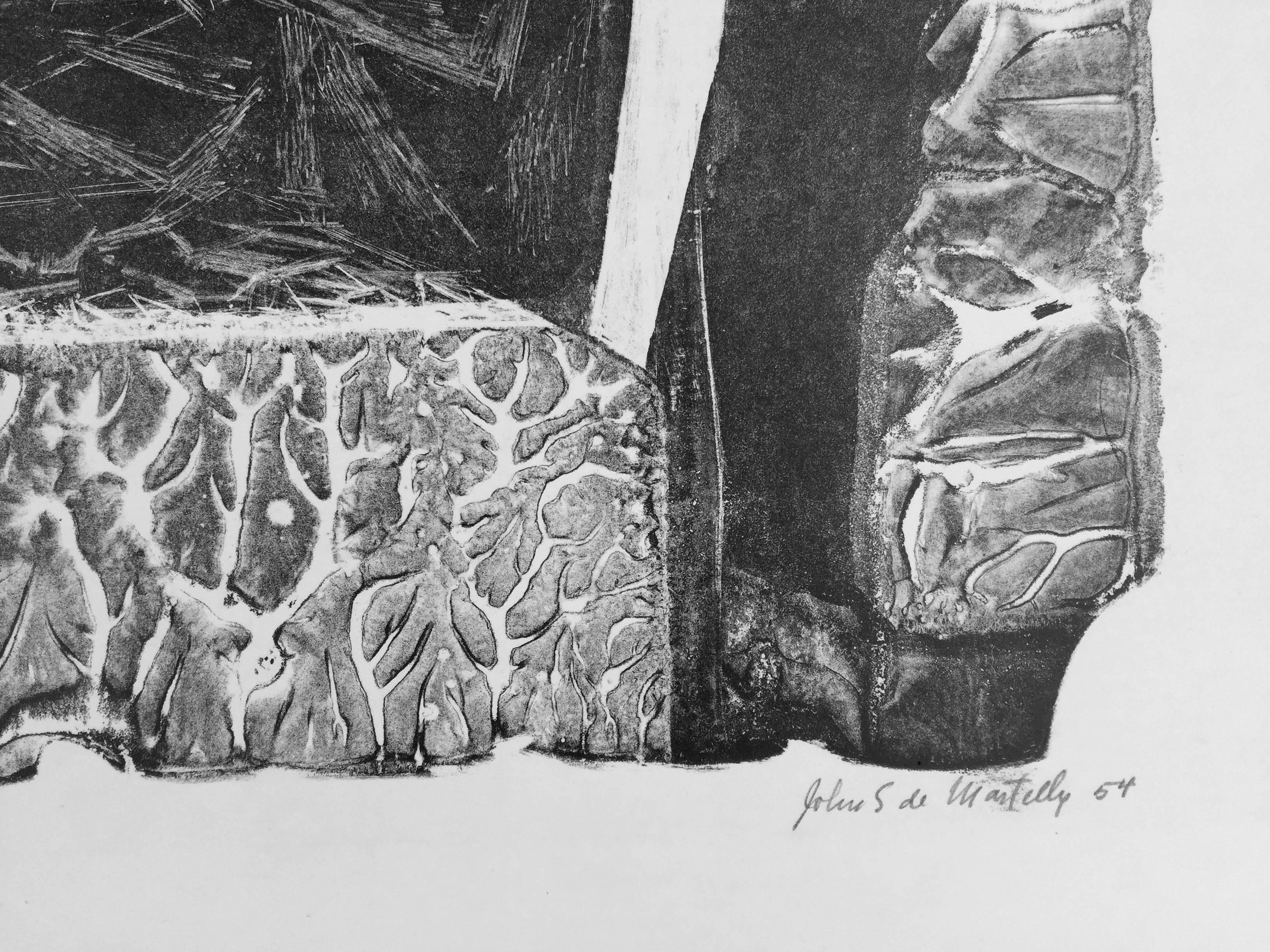 HIEROGLYPHIC (Abstrakt), Print, von John Stockton De Martelly