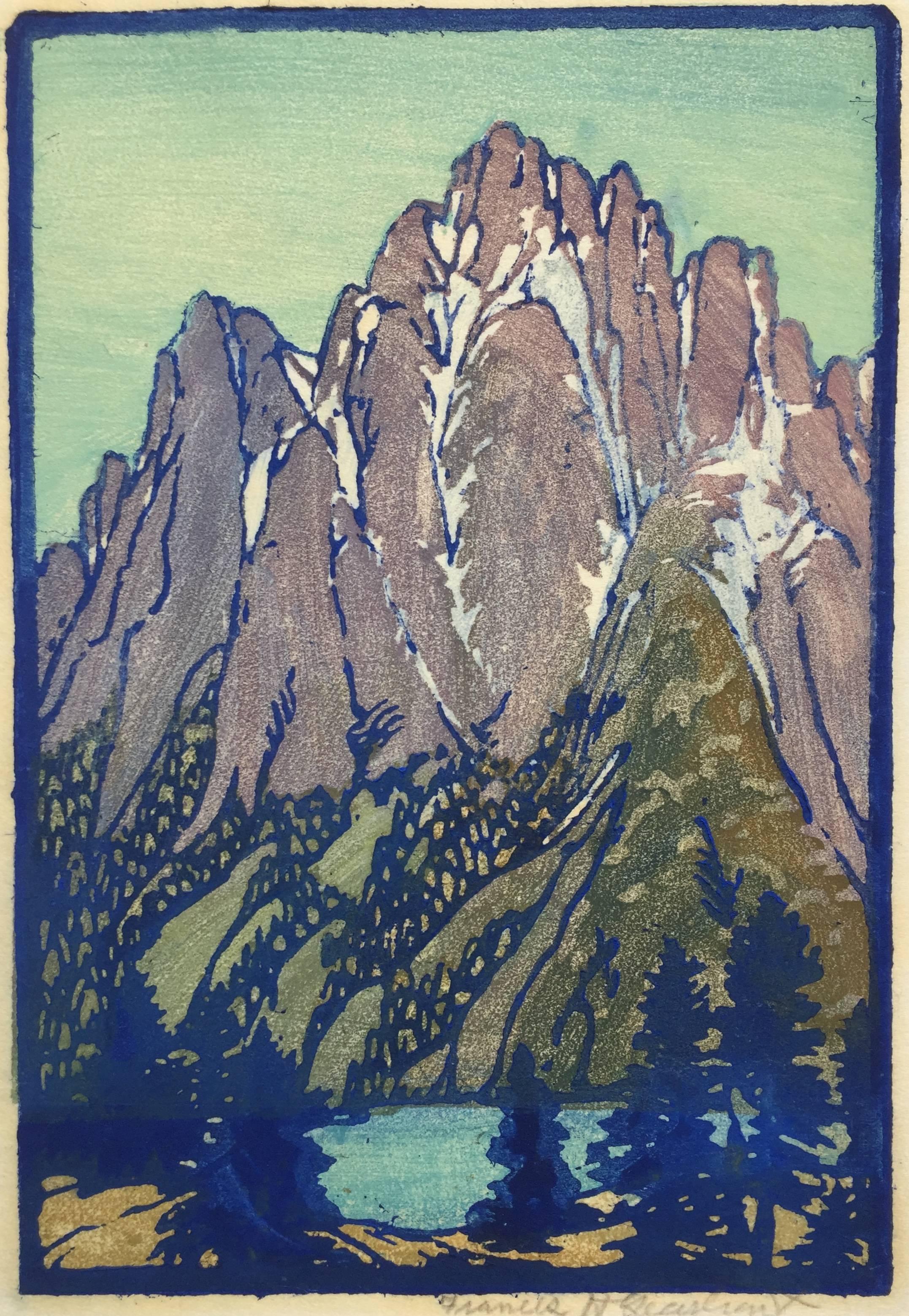 Frances H. Gearhart Landscape Print - LONELY SIERRA