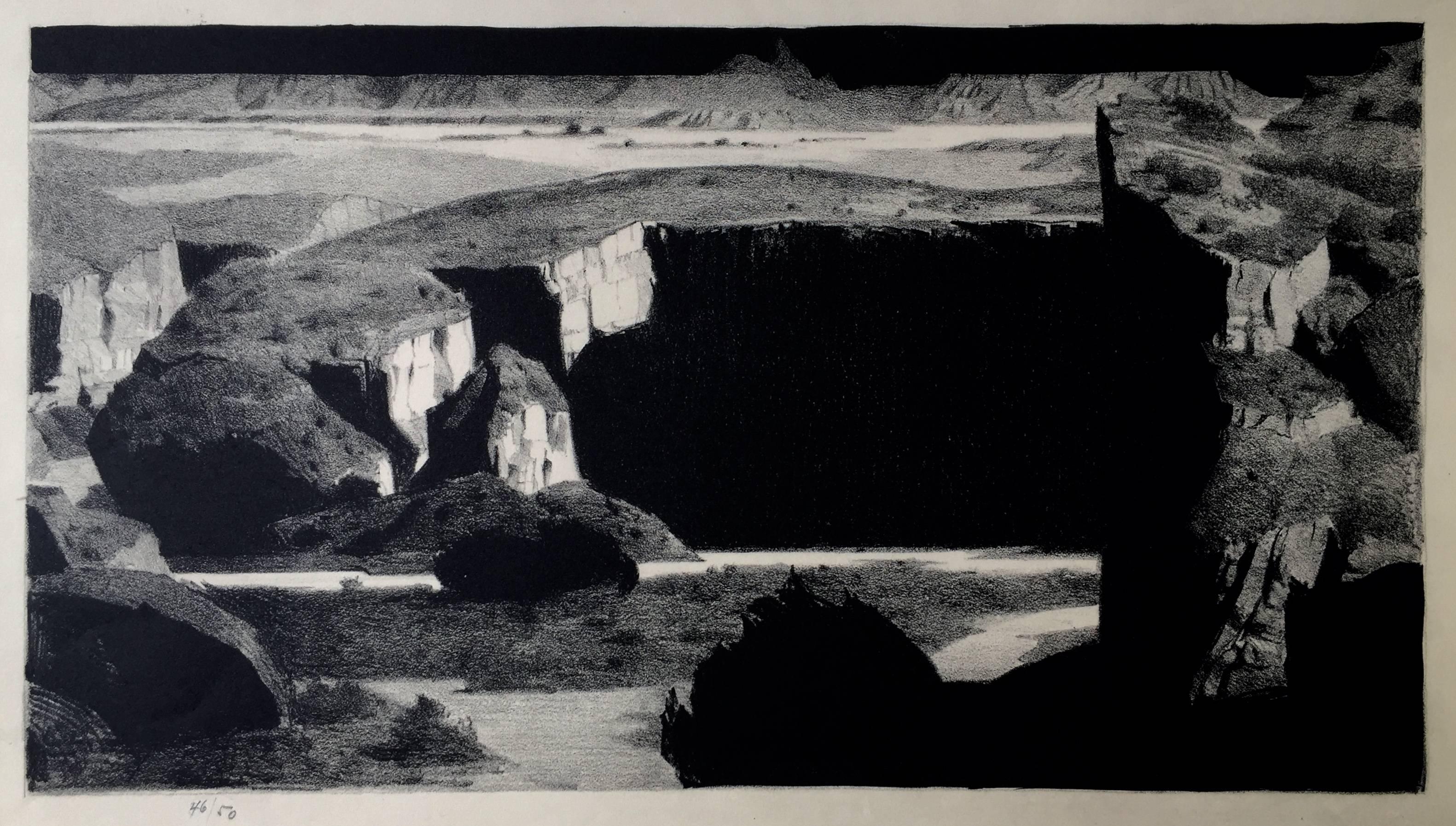 Conrad Buff Landscape Print - Black Mountain