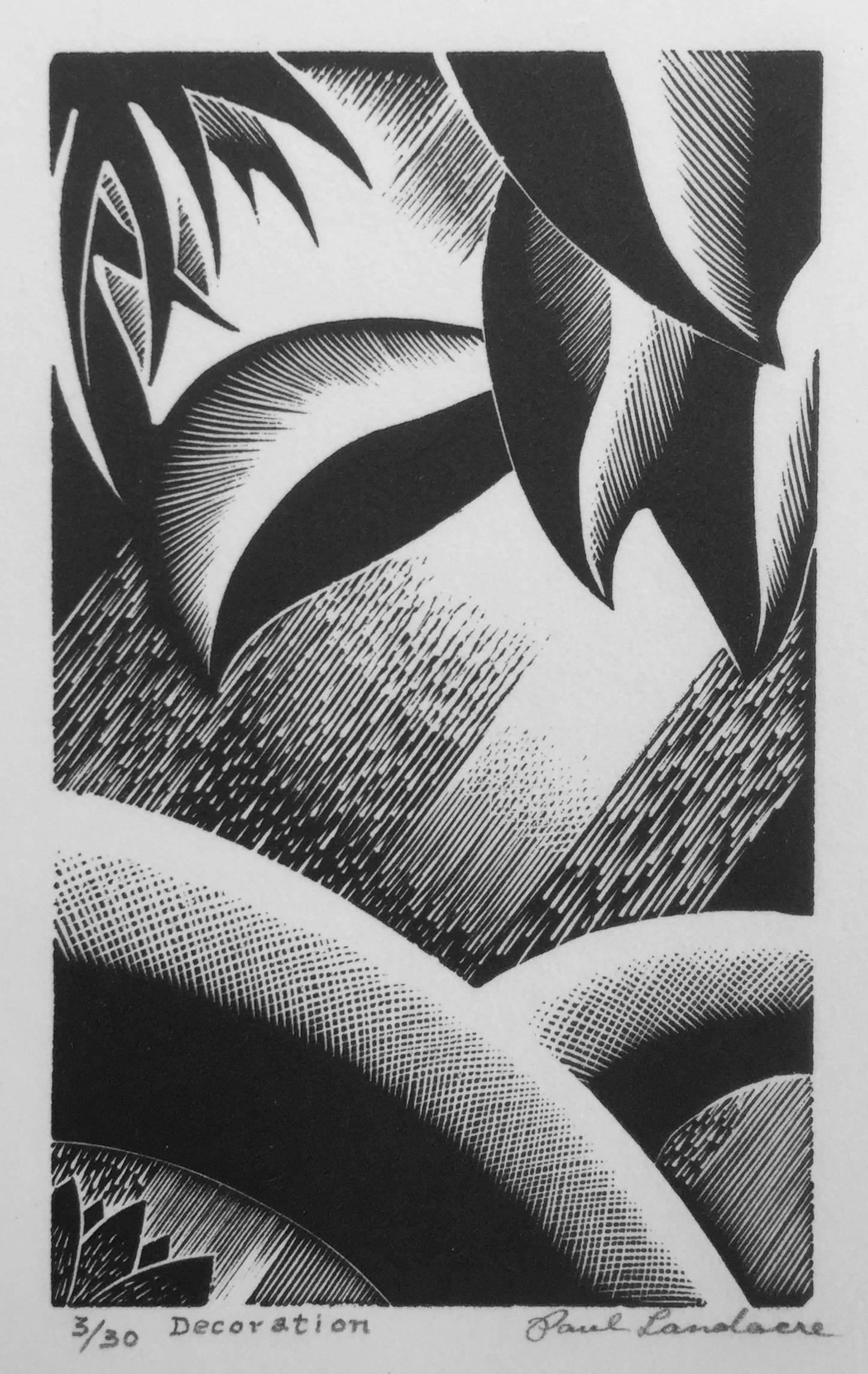 Paul Landacre Abstract Print – DEkorATION SCHmuck