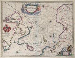 BLAEU MAP OF NORTH POLE and ARTIC