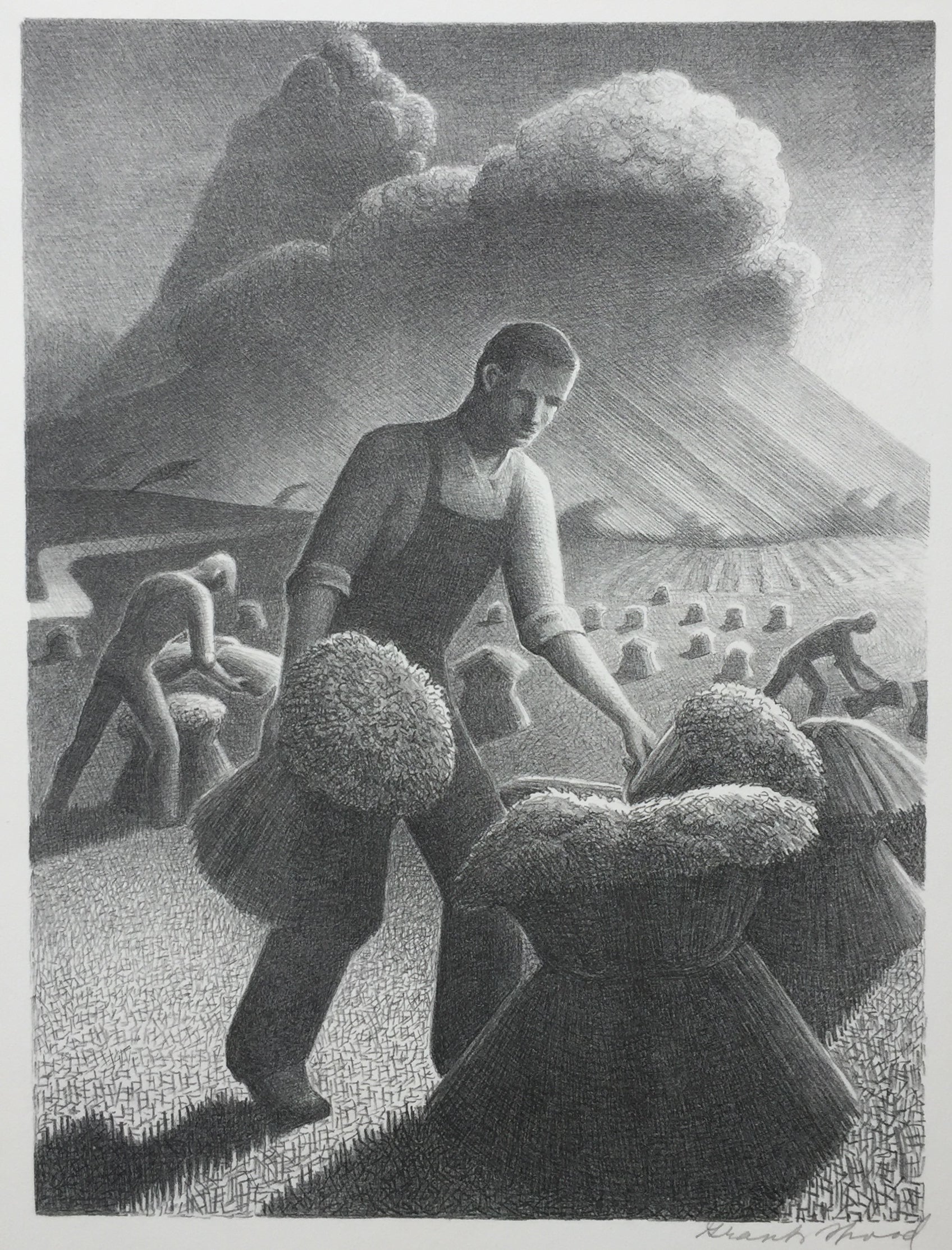 Grant Wood - Sultry Night - Banned by the Post Office in 1939 ...