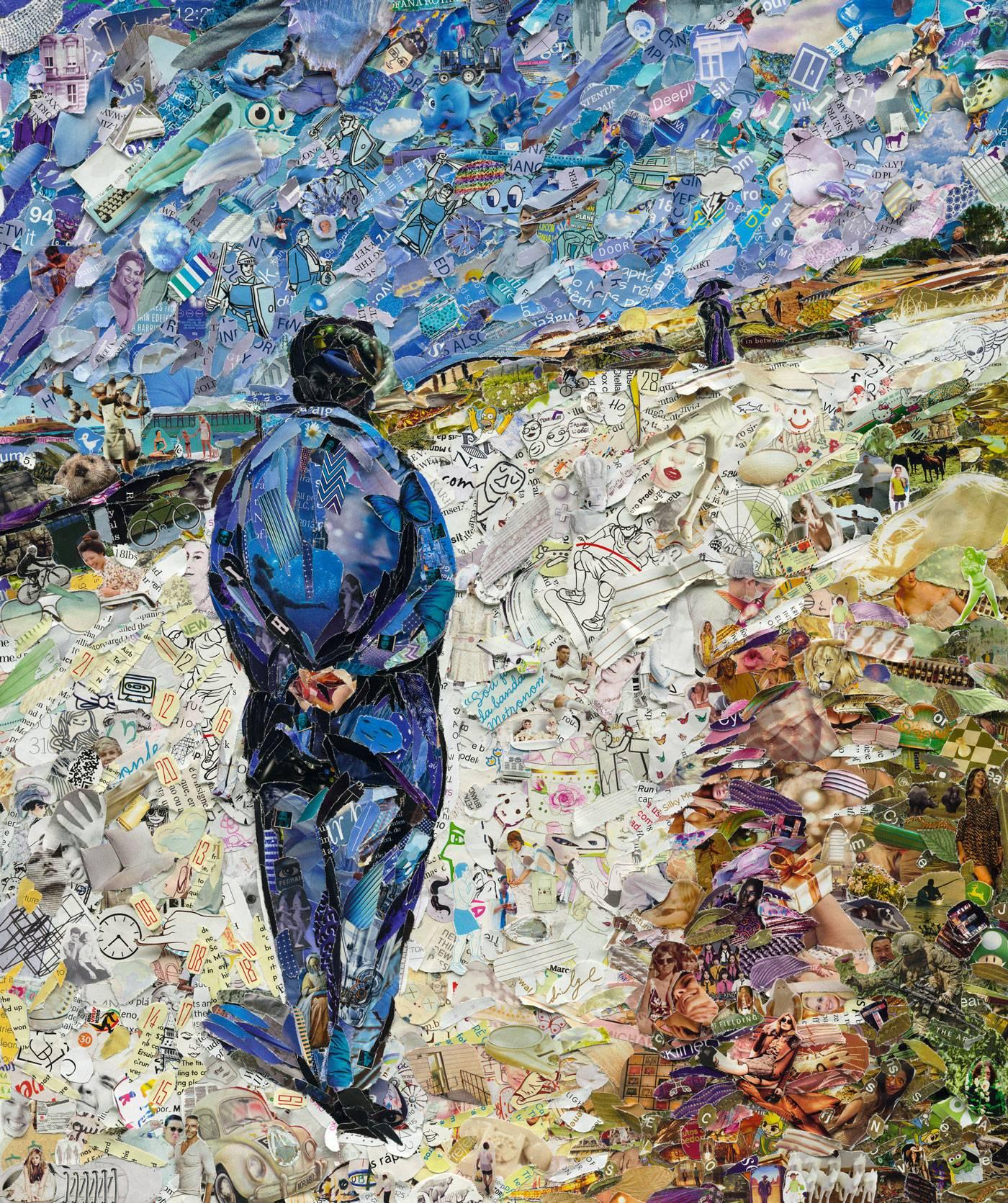 Vik Muniz Color Photograph - Father Magloire on the Road between Saint-Clar and Etretat, after G. Caillebotte