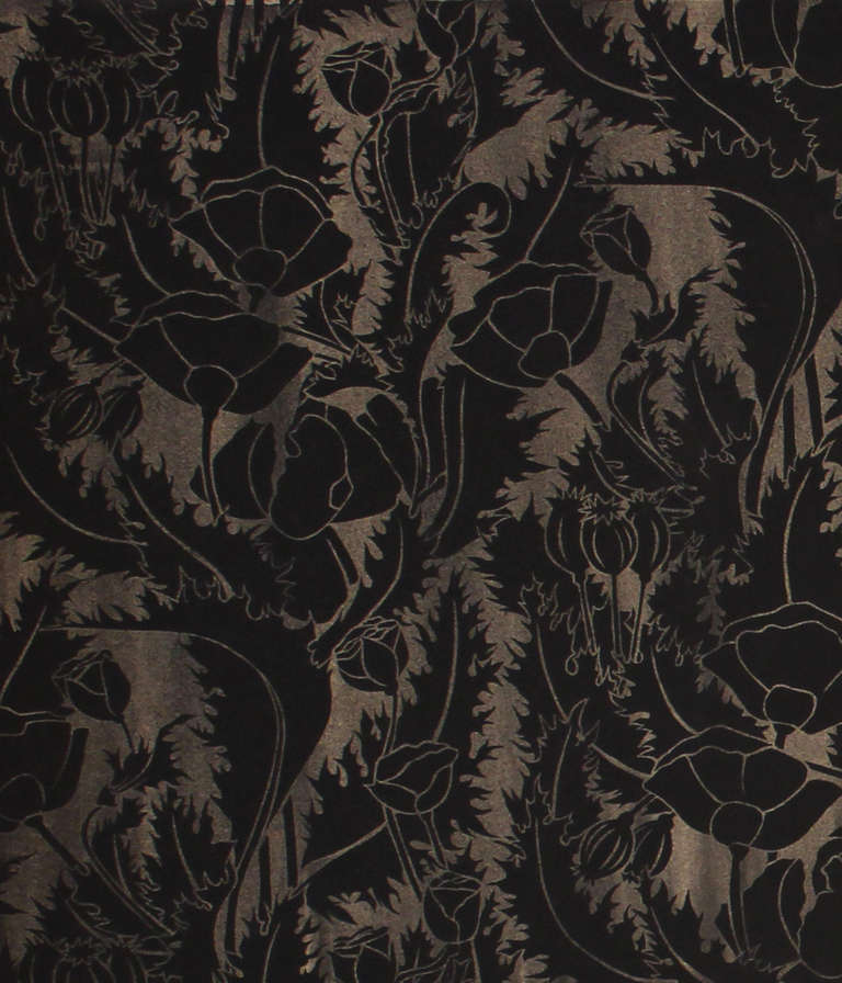 Wallpaper (Black Poppy pattern) - Print by Marci Washington