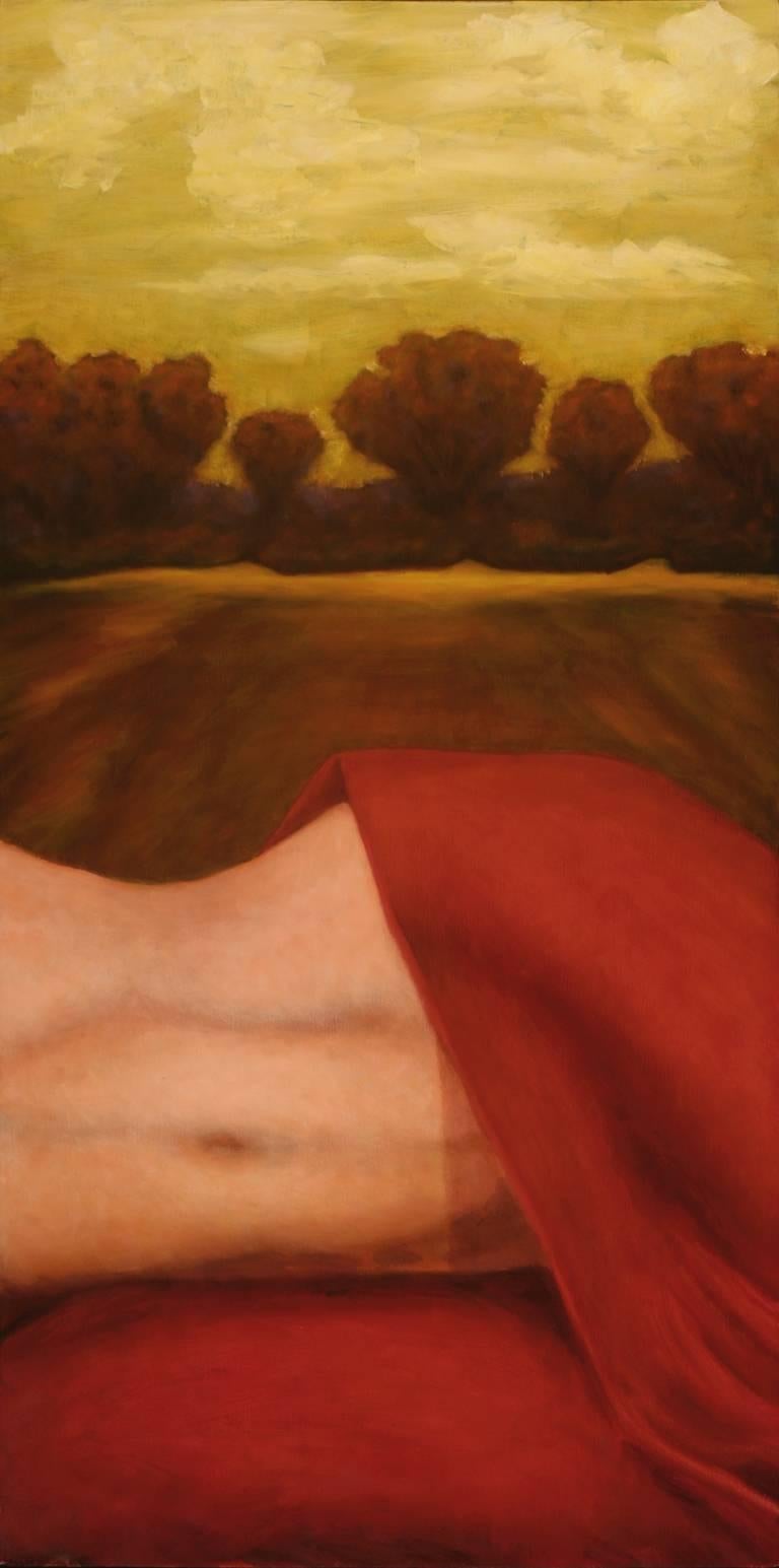 Oil on Canvas Nude Painting  -- Sky Above, Earth Beneath