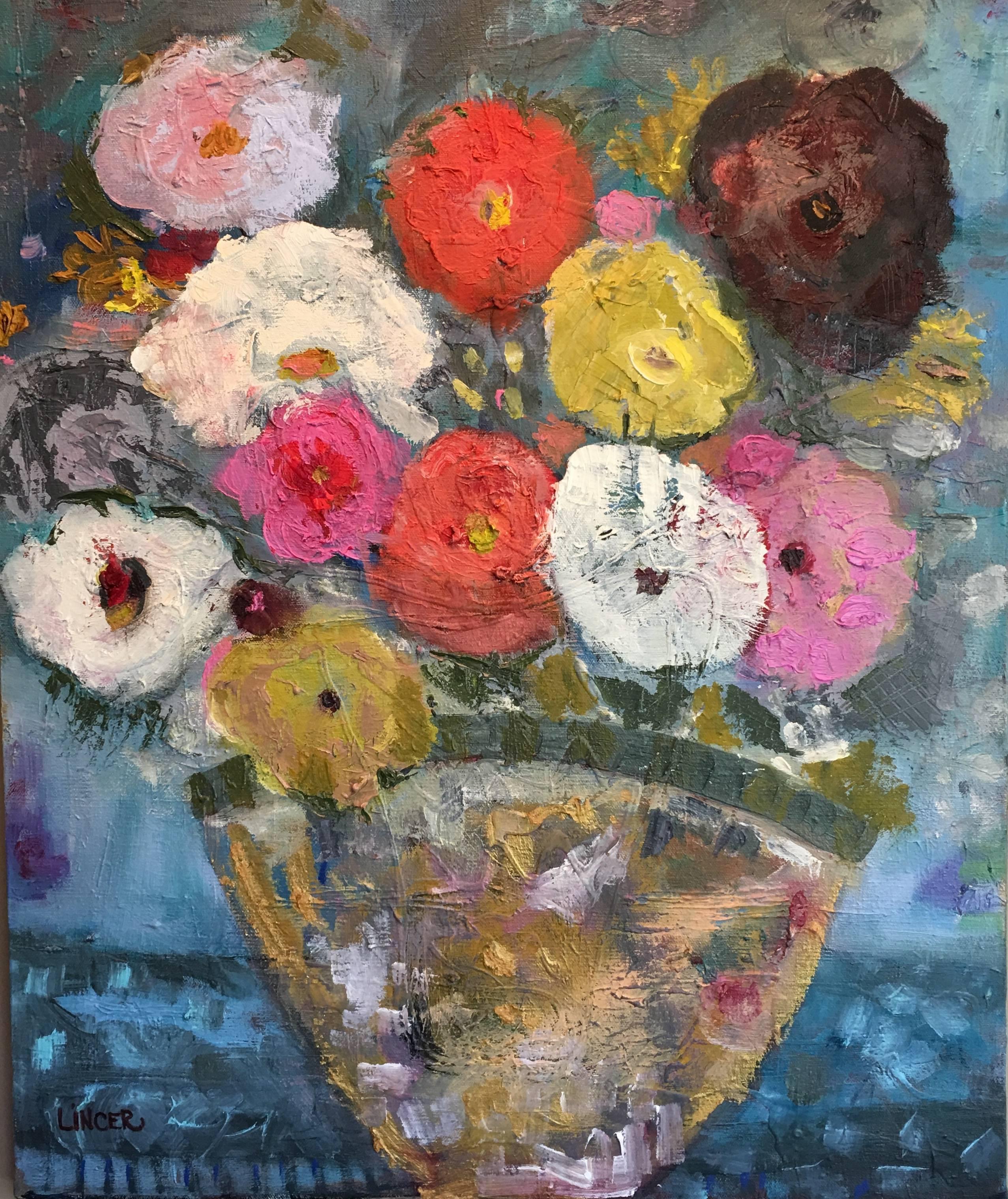 Tina Lincer Still-Life Painting - Flowers I
