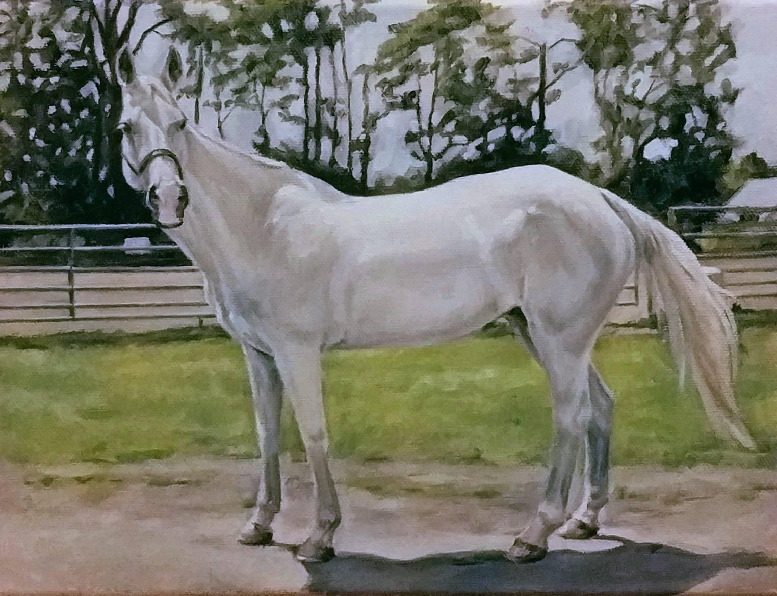 Jakeb Kristiansen Animal Painting - White Horse