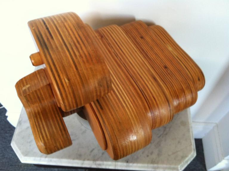 Molded Plywood Abstract Sculpture -- G3B For Sale 2