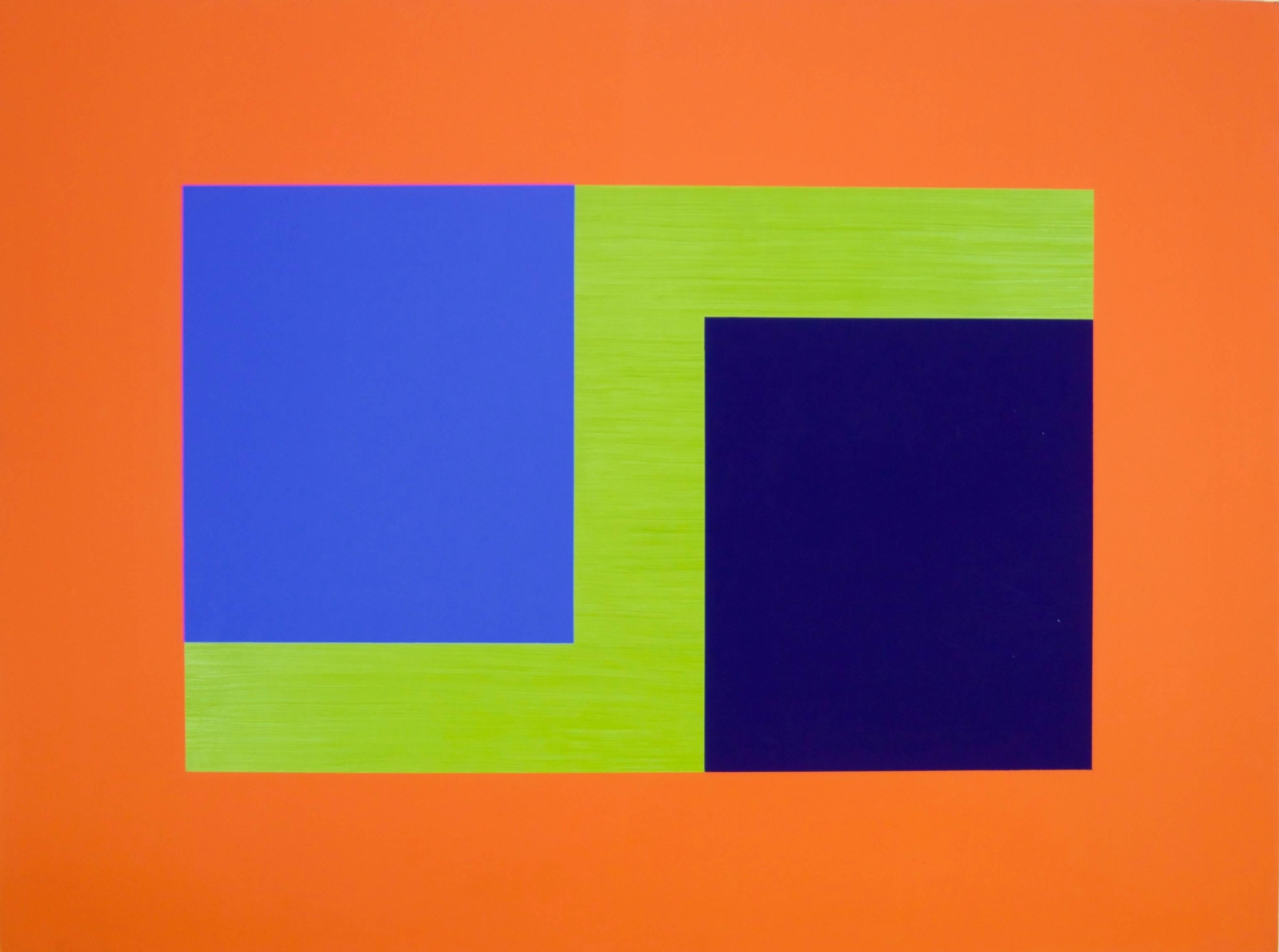 Abstract Painting Alain Balzac - Grande peinture abstraite à bords durs