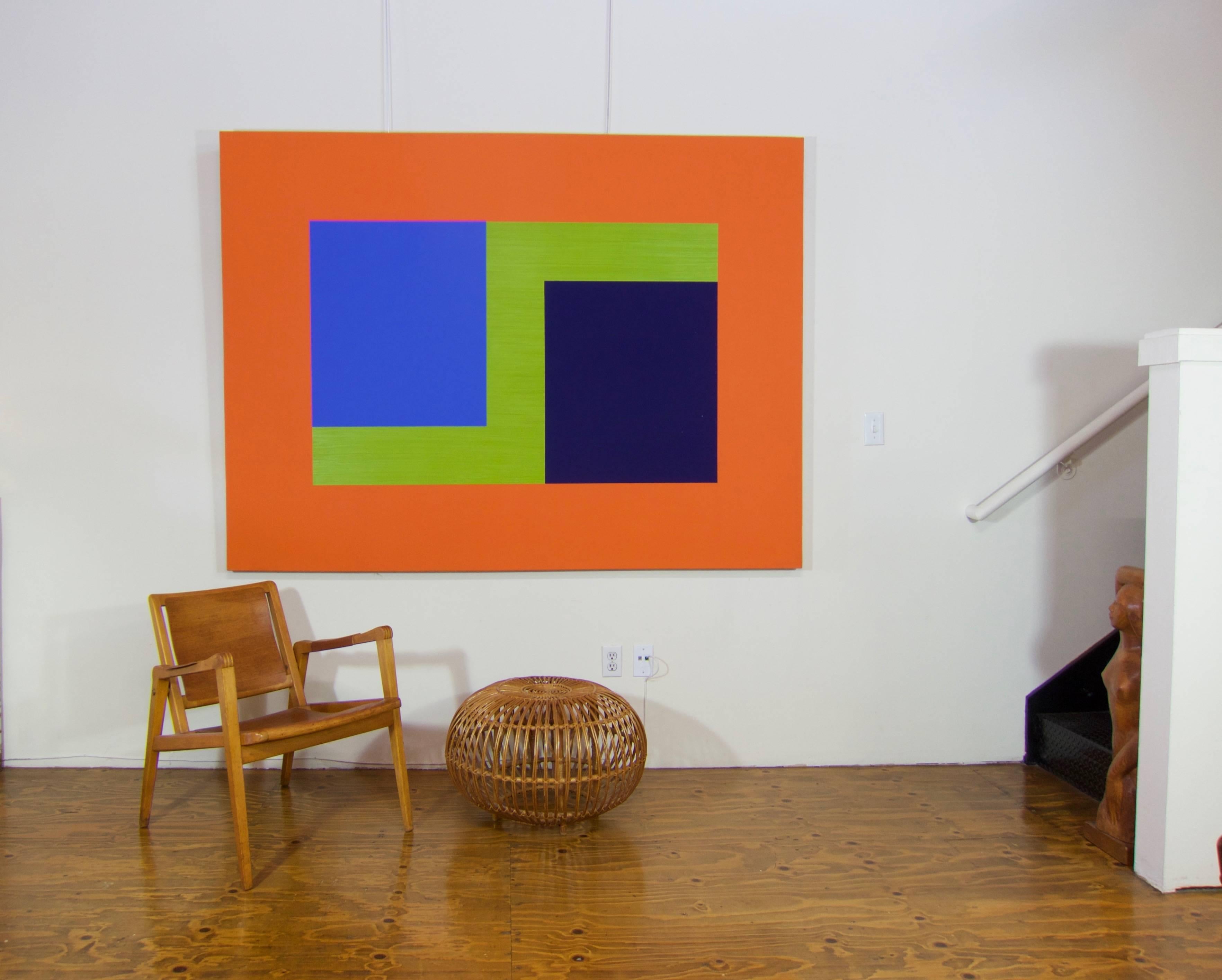 Grande peinture abstraite à bords durs - Abstrait Painting par Alain Balzac