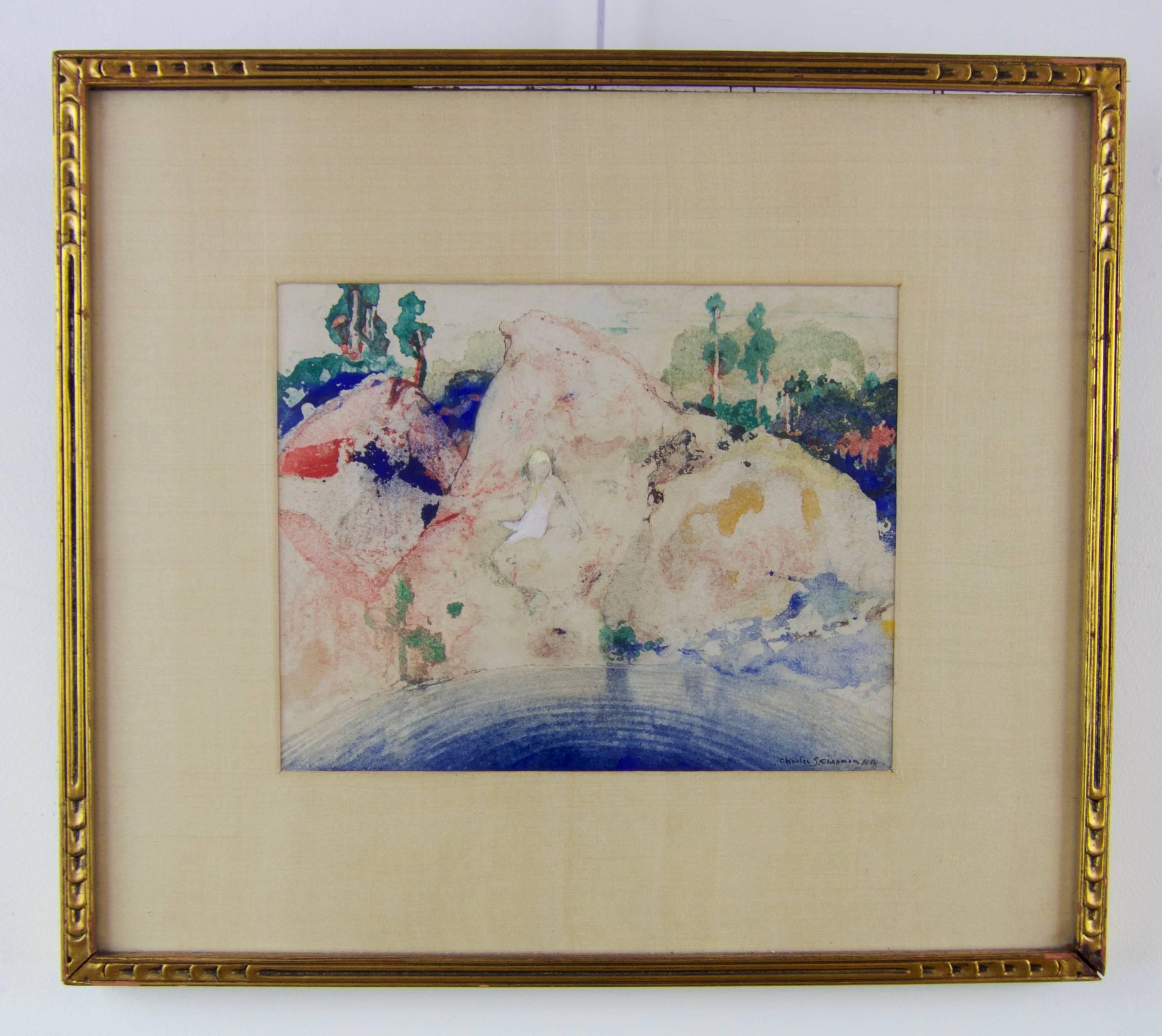 Early American modernist painting - Painting by Charles Shepard Chapman