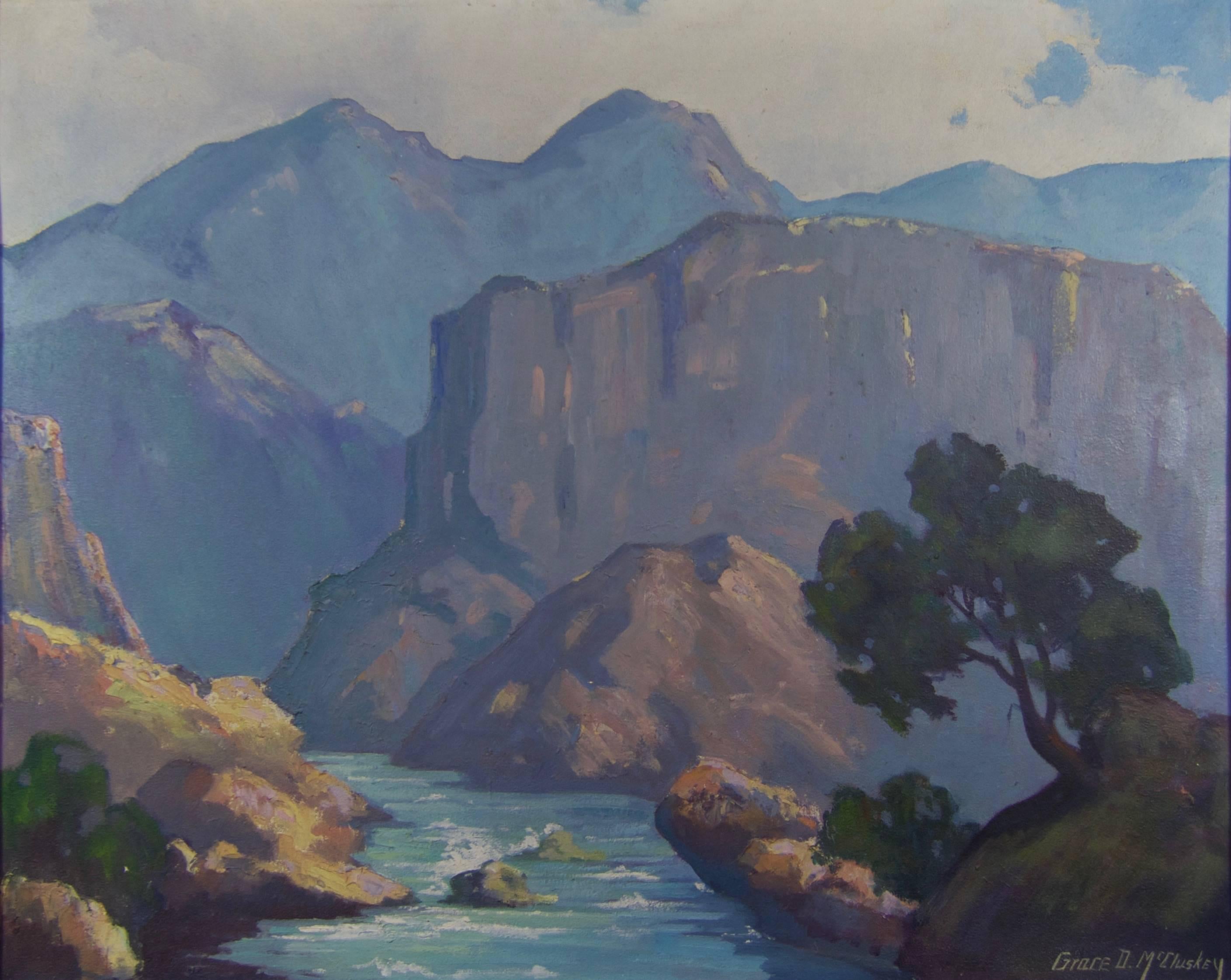 Unknown Landscape Painting - California landscape painting