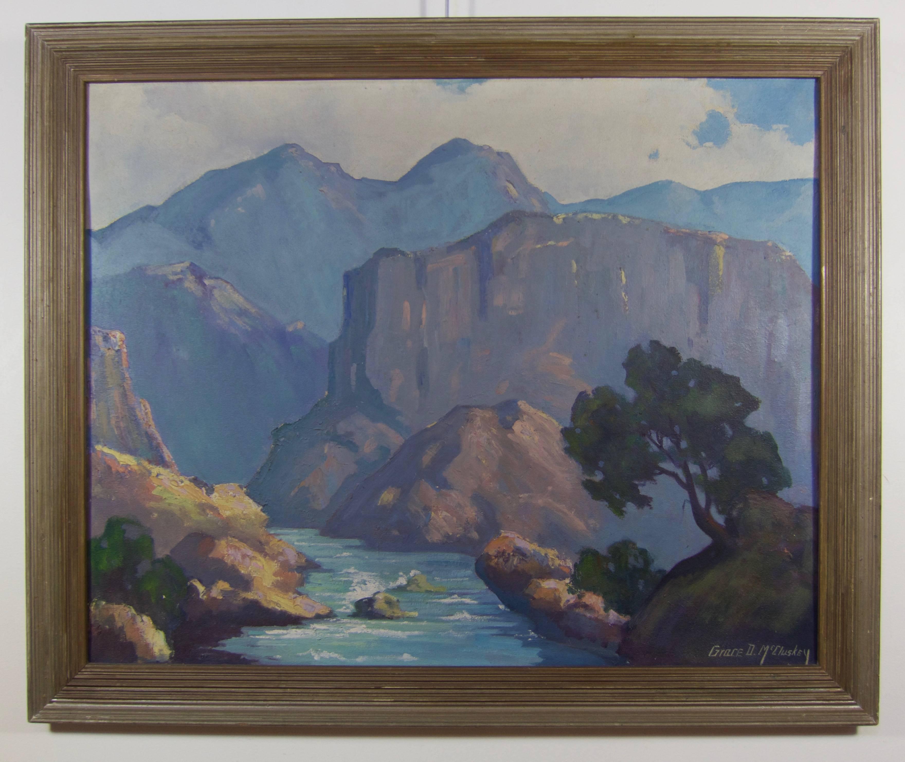 California landscape painting - Painting by Unknown