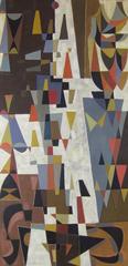 1950s abstract oil painting