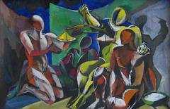 Abstract figurative paiting - Weighing Things Out