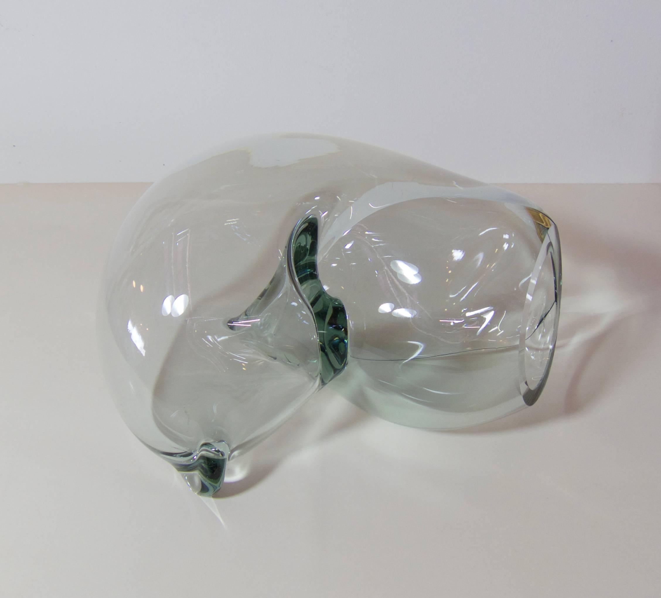 Biomorphic glass sculpture - Sculpture by John Bingham