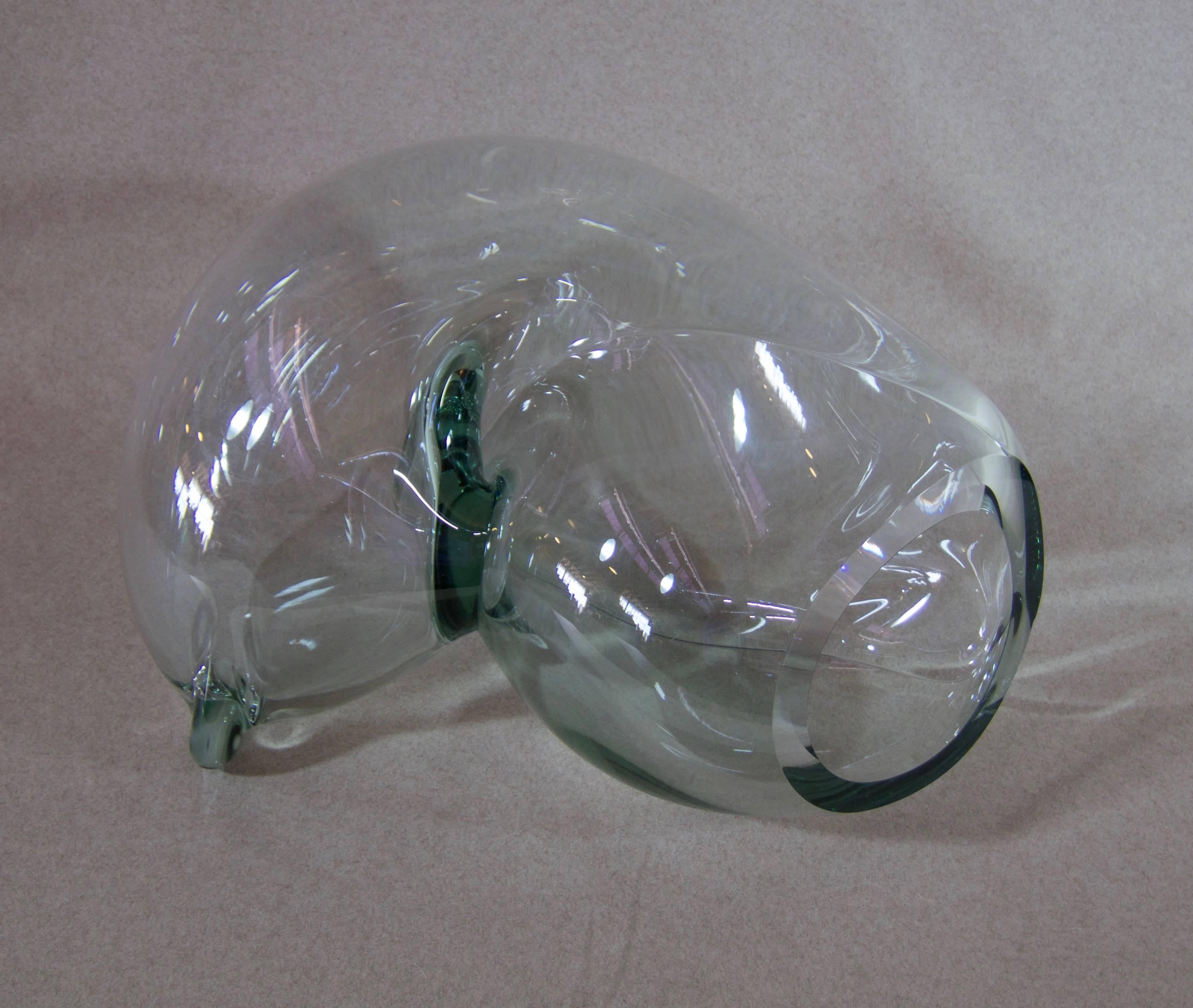 Biomorphic glass sculpture - Abstract Sculpture by John Bingham