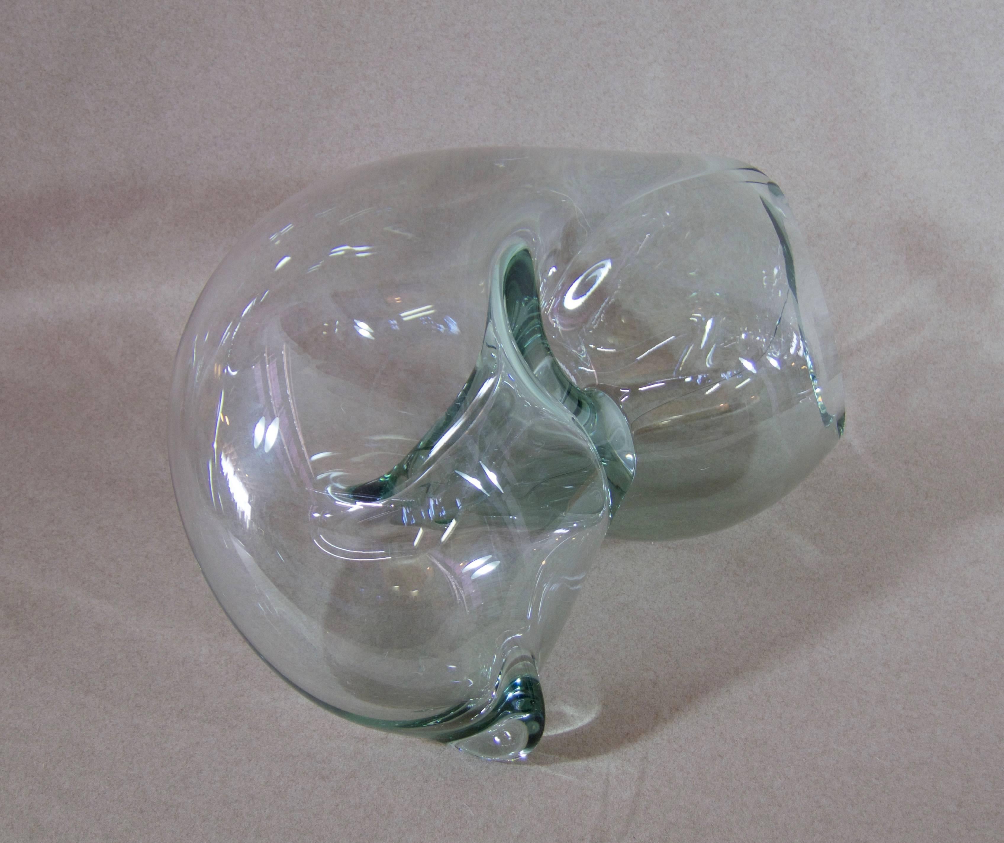 Biomorphic glass sculpture - Gray Abstract Sculpture by John Bingham